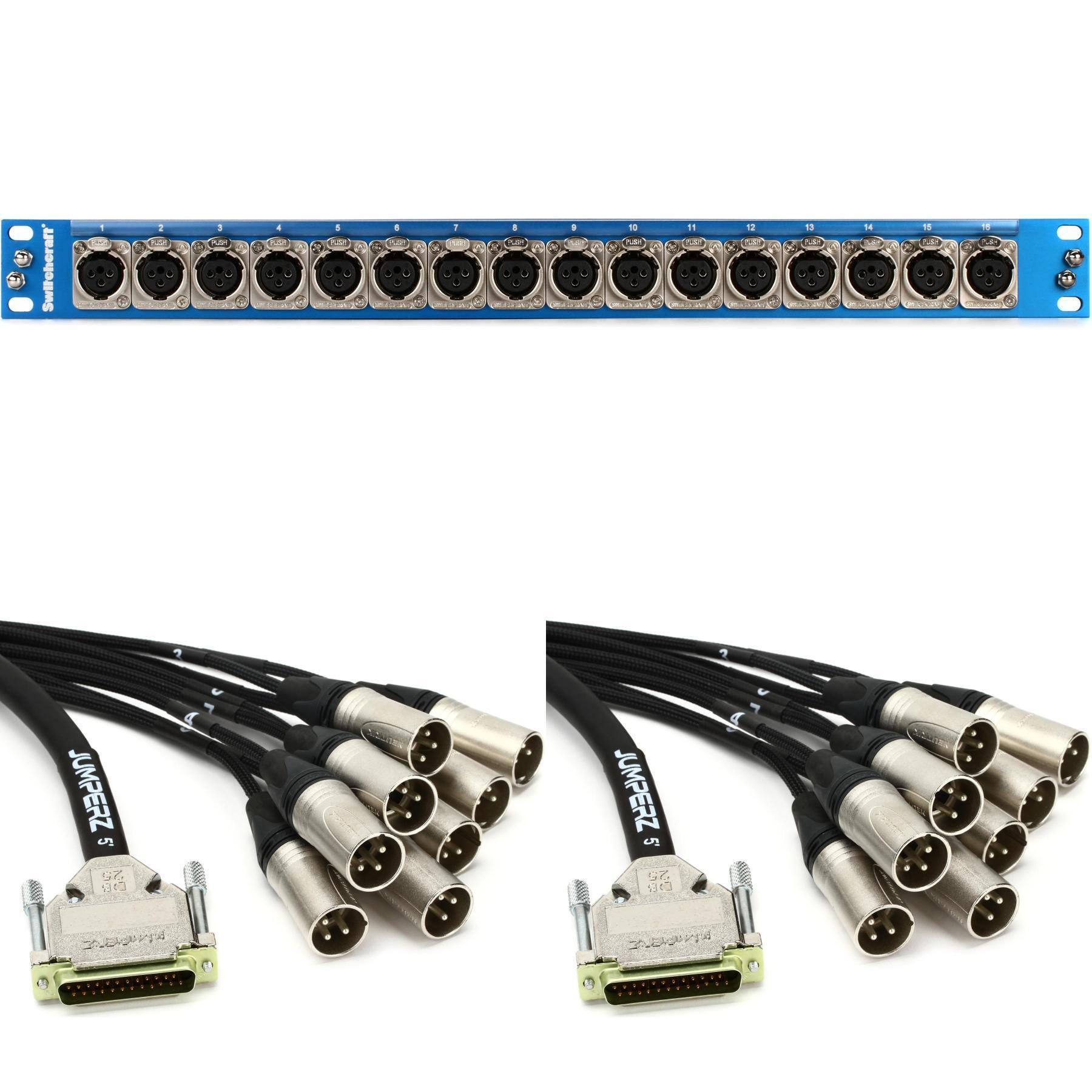 Switchcraft PT16FX2DB25 16point XLR Female DB25 Patchbay and Snakes