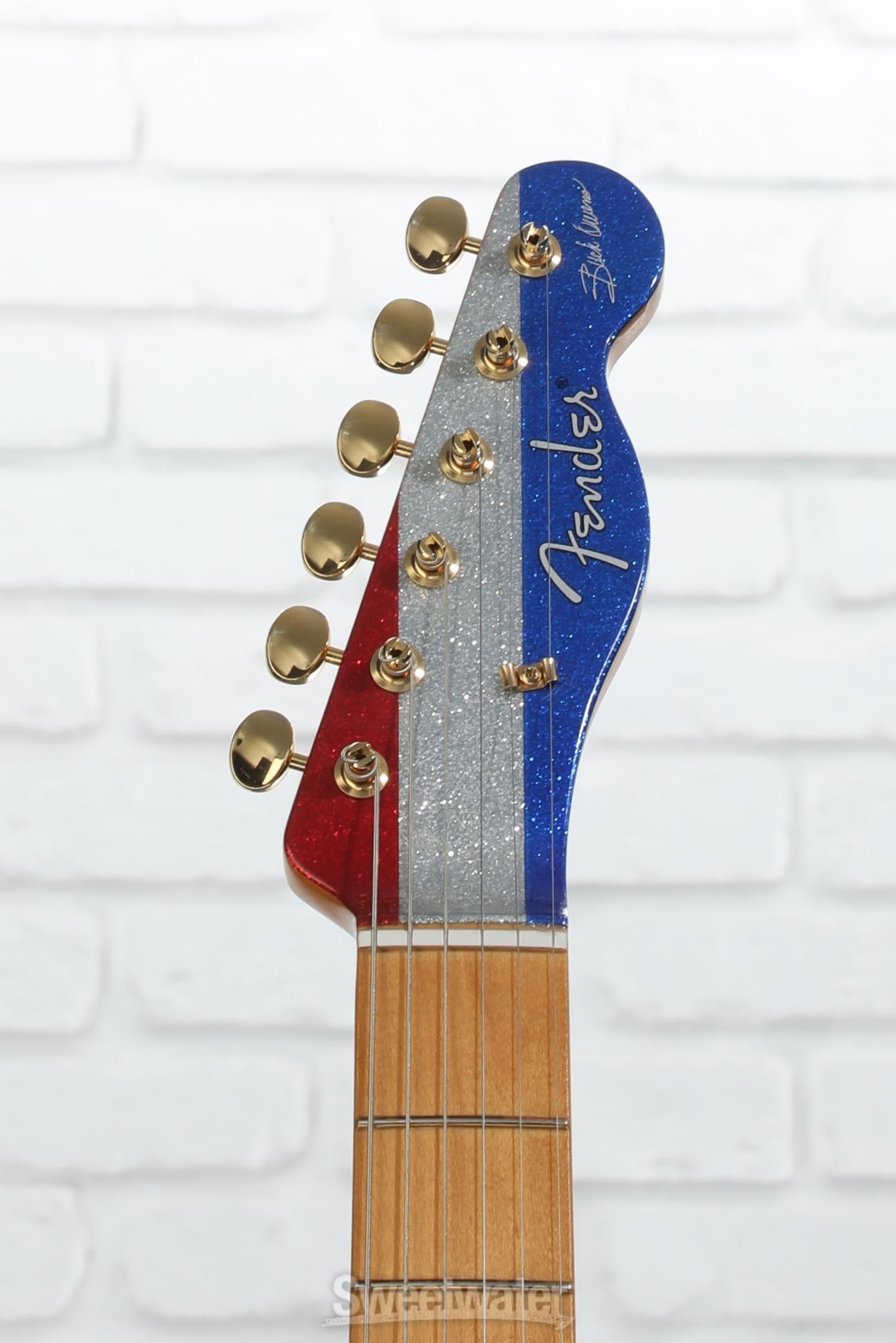 ⭐︎Fender/Telecaster⭐︎ Fender Buck Owens Telecaster Electric Guitar - Red, Silver