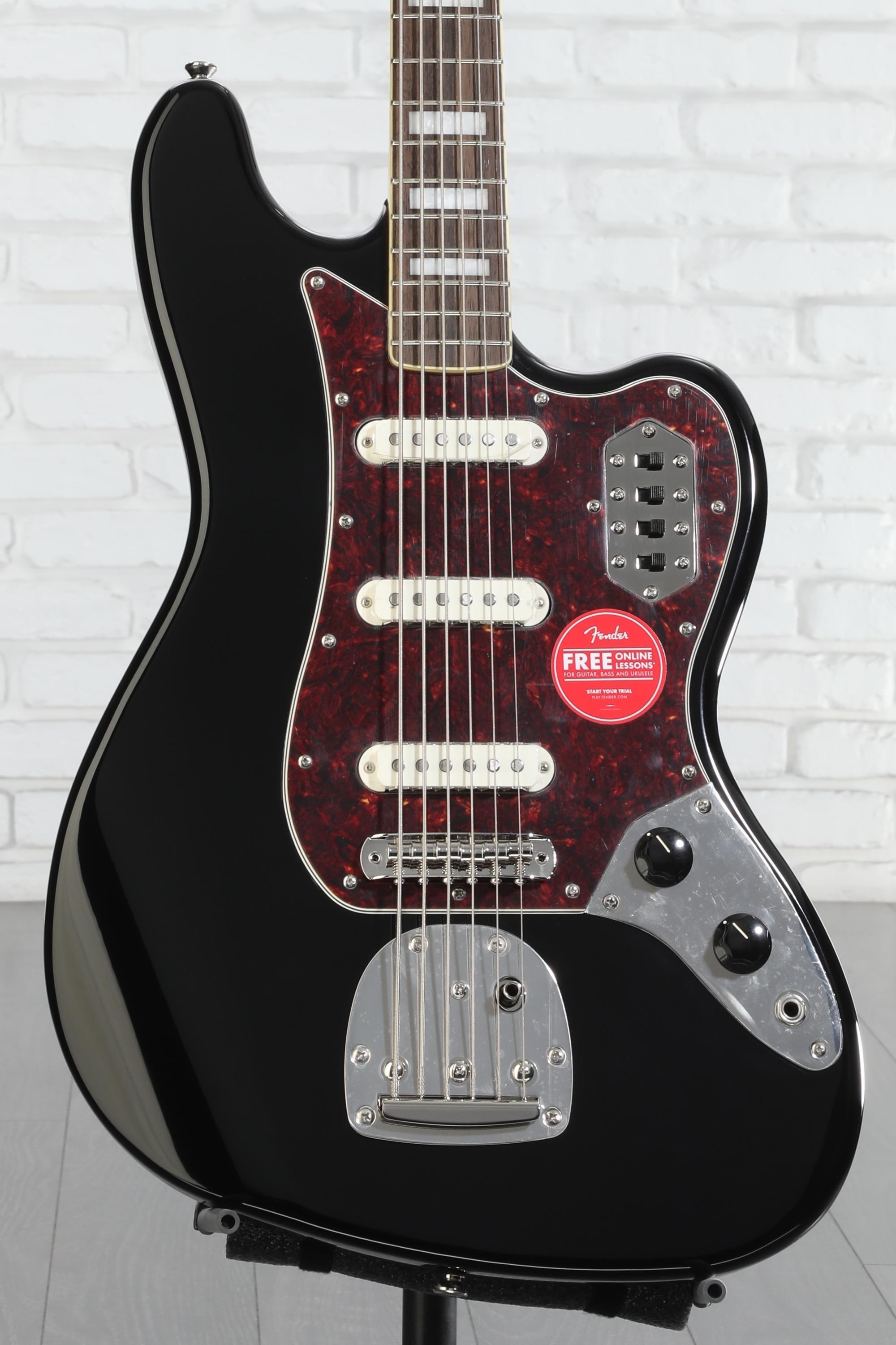 ベース Squier by Fender Classiv Vibe Bass VI Amazon.com: Squier Classic Vibe 6-String Bass VI, Black, Laurel
