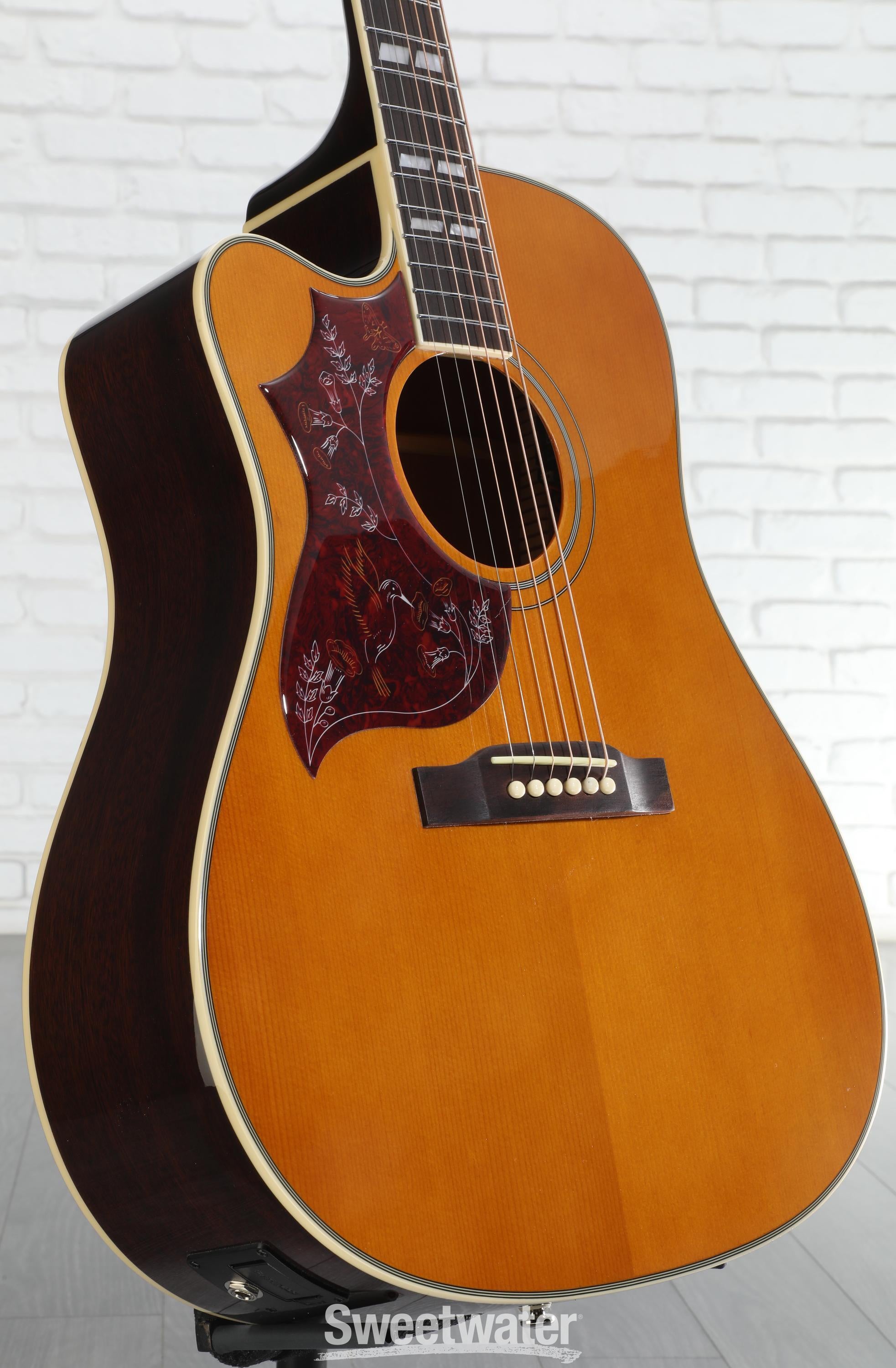 Photo of Epiphone Hummingbird Studio EC Left-handed Acoustic-electric Guitar - Antique Natural