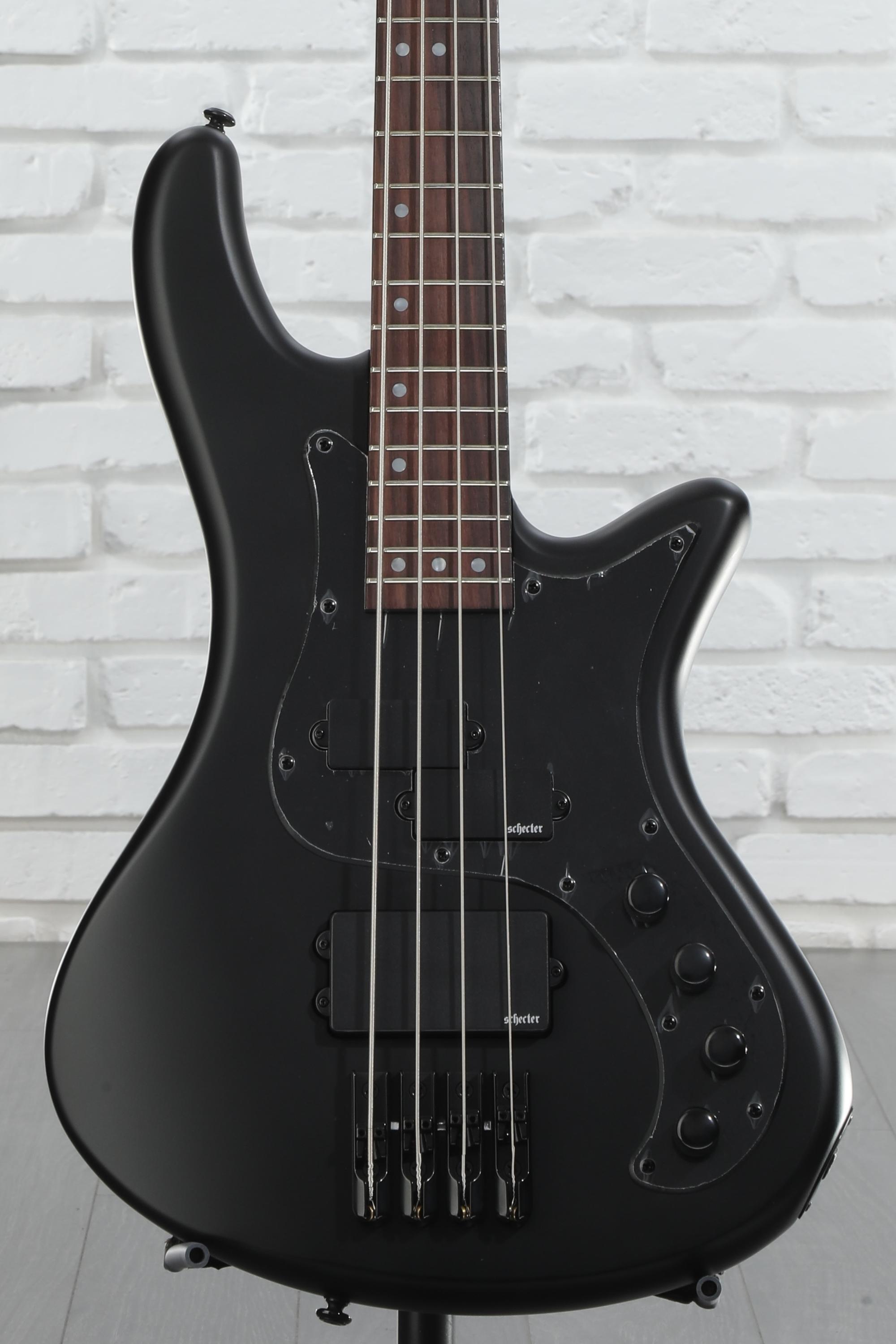 Schecter Stiletto Stealth 4 Bass Guitar - Satin Black