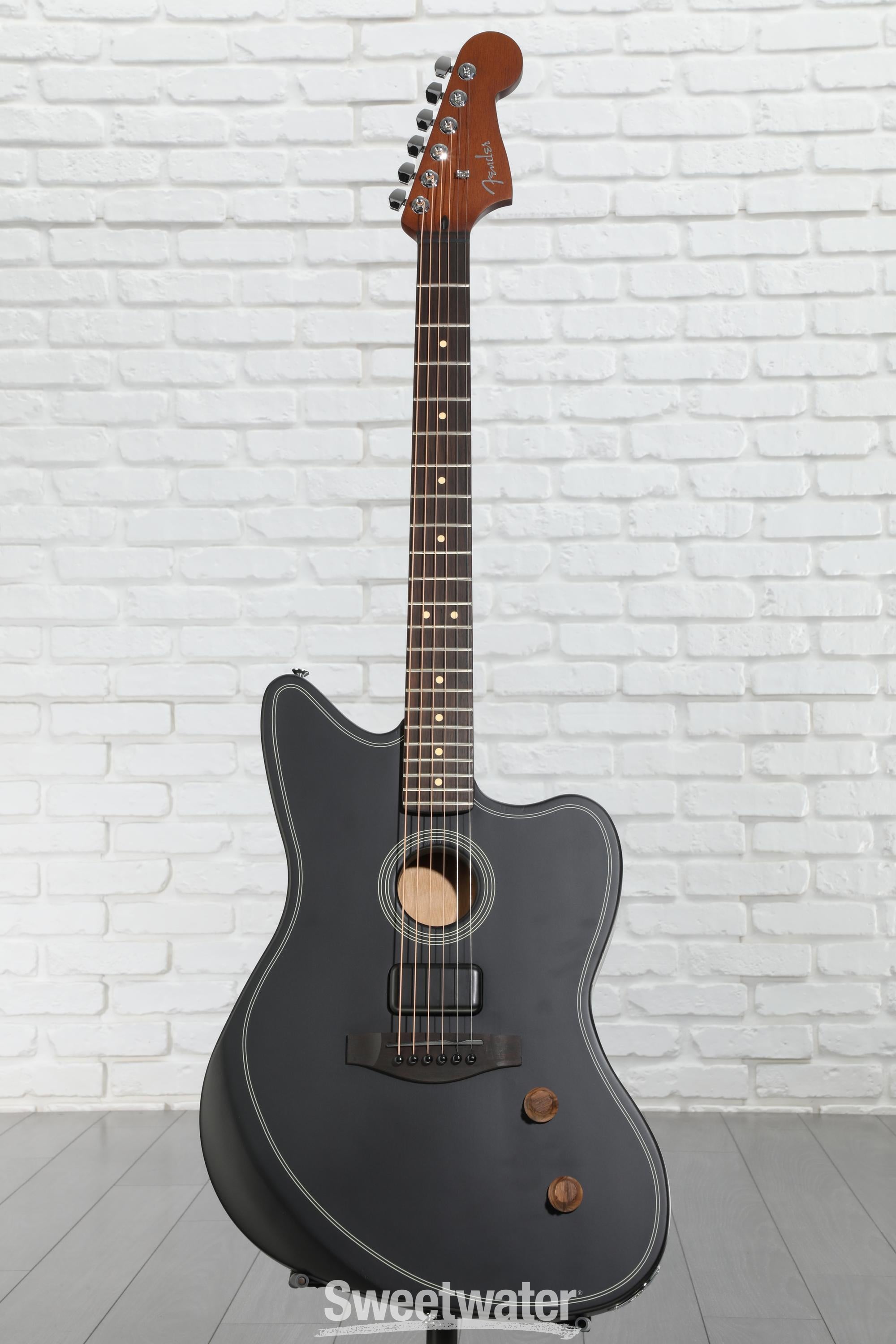 ギター Acoustasonic Standard Jazzmaster (Black) Fender Acoustasonic Standard Jazzmaster Acoustic-electric