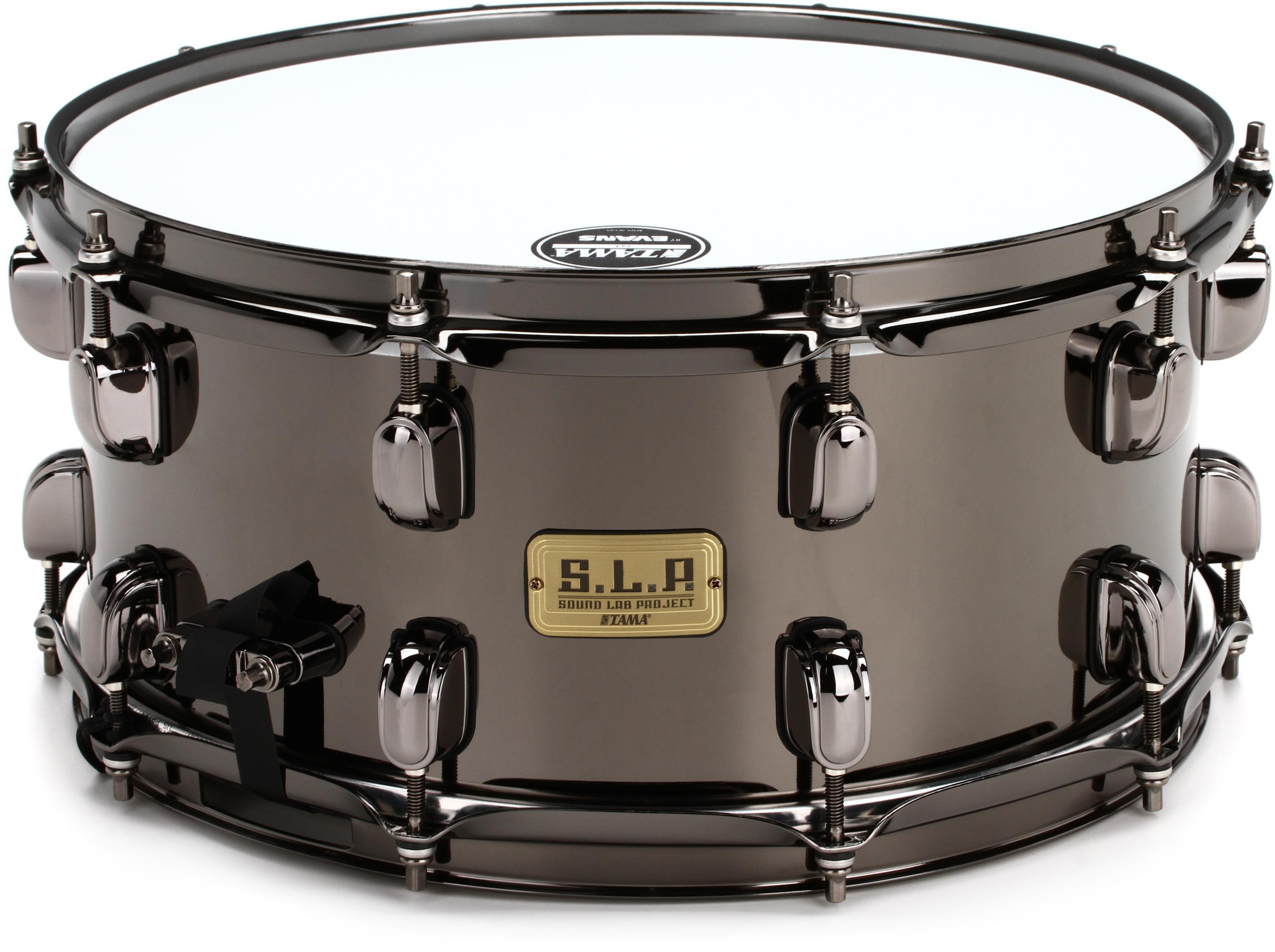 Tama S.L.P. Black Brass Snare Drum - 6.5 x 14 inch - Black Nickel