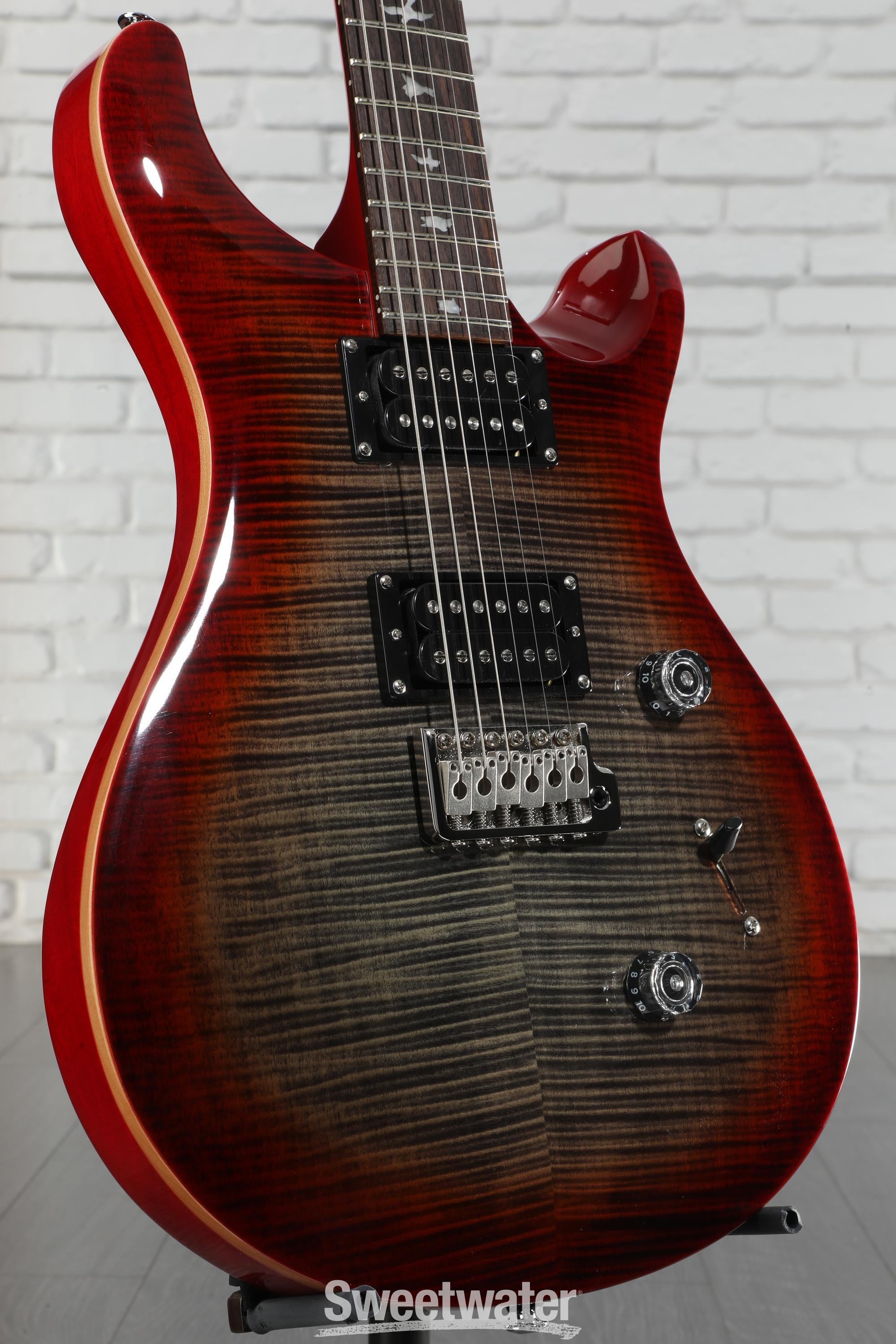 ギター mamePRS SE Custom24 Chacoal Burst PRS SE Custom 24 Electric Guitar - Charcoal Cherry Burst