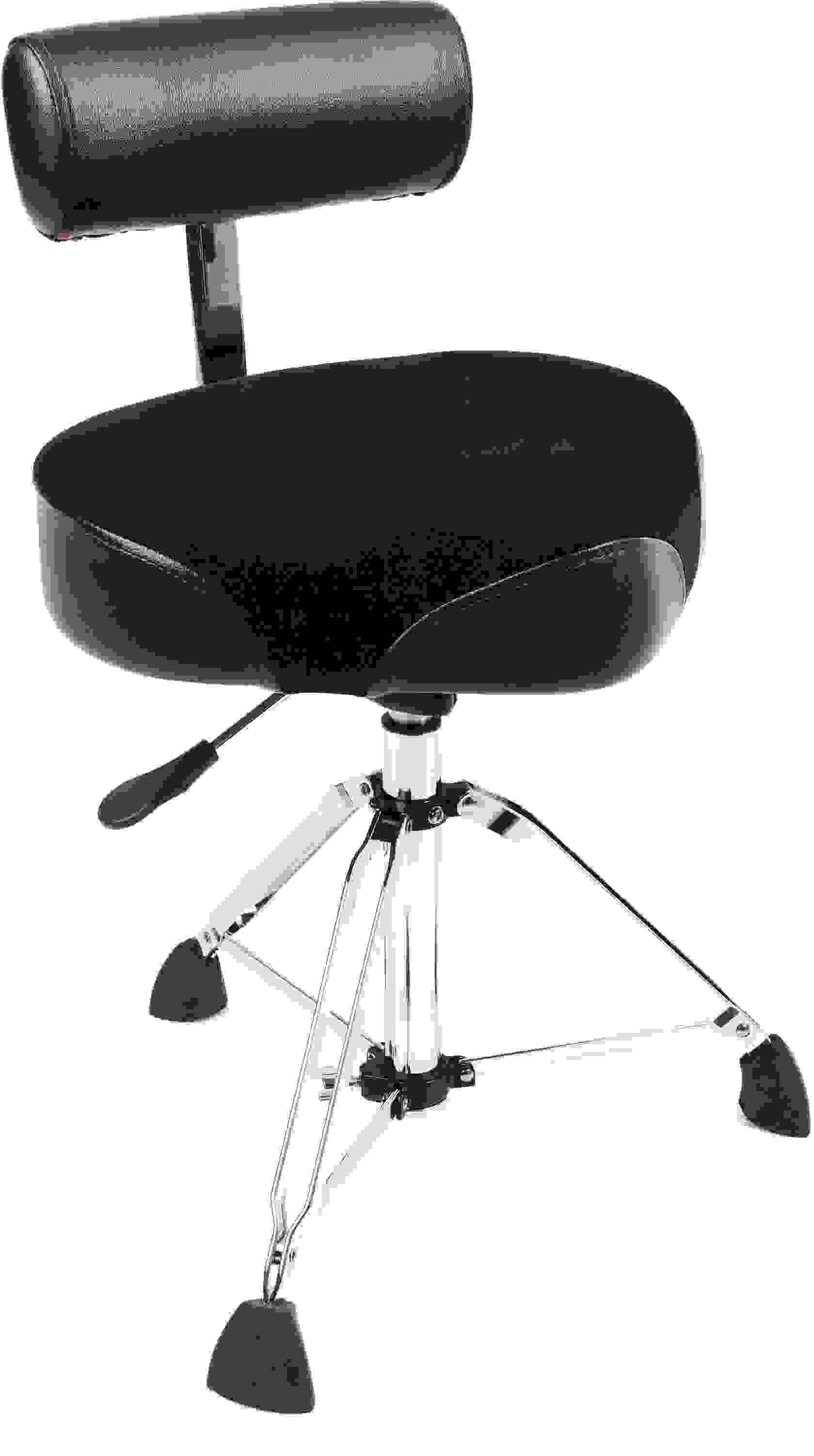 Gibraltar 9808HMB 16-inch Hydraulic Saddle Drum Throne with Backrest