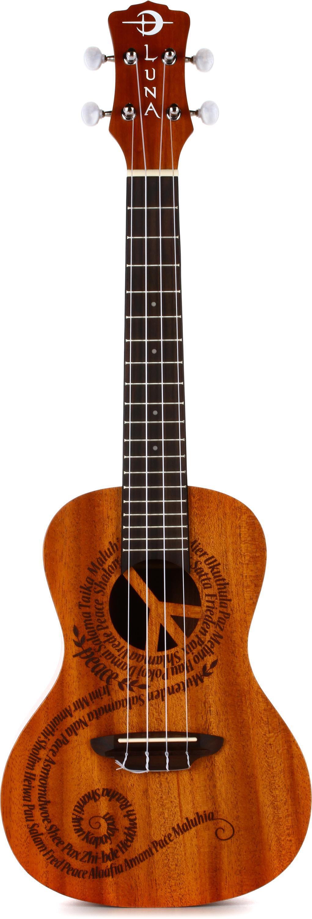 Luna Guitars Peace Concert Ukulele UKE MALU