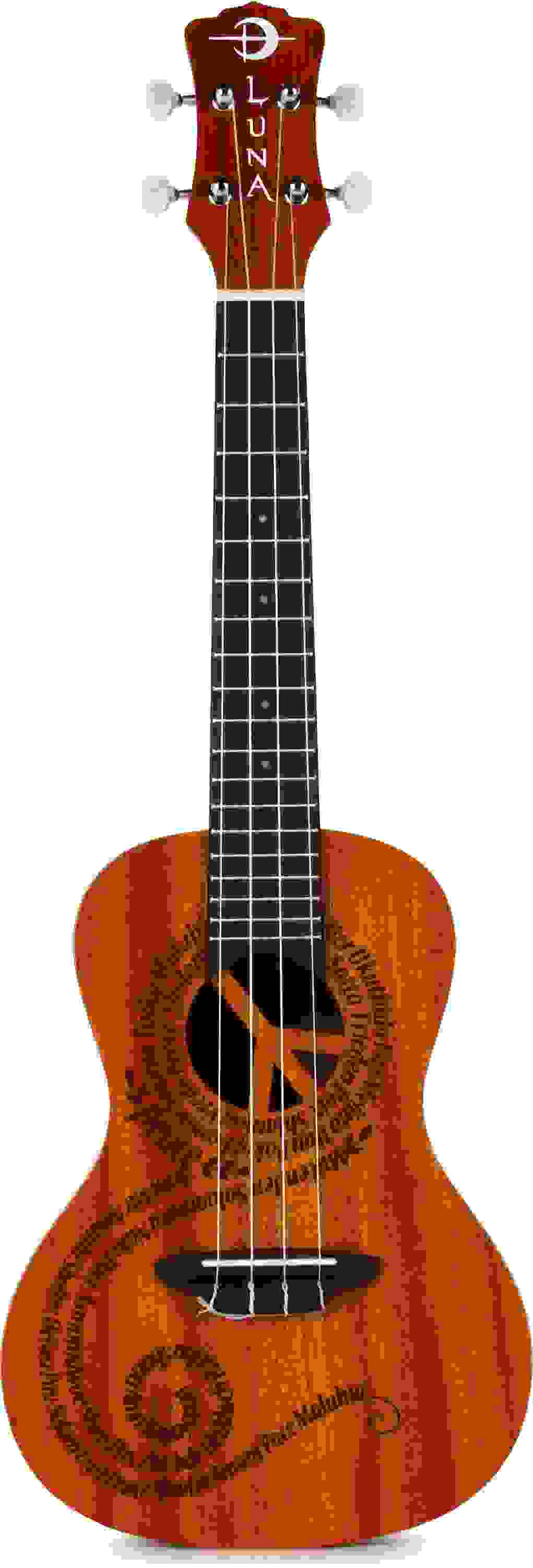 Luna Maluhia Peace Concert Ukulele - Satin Natural