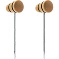 Photo of Low Boy Wood Bass Drum Beaters - Natural with Black Stripes (2 Pack)