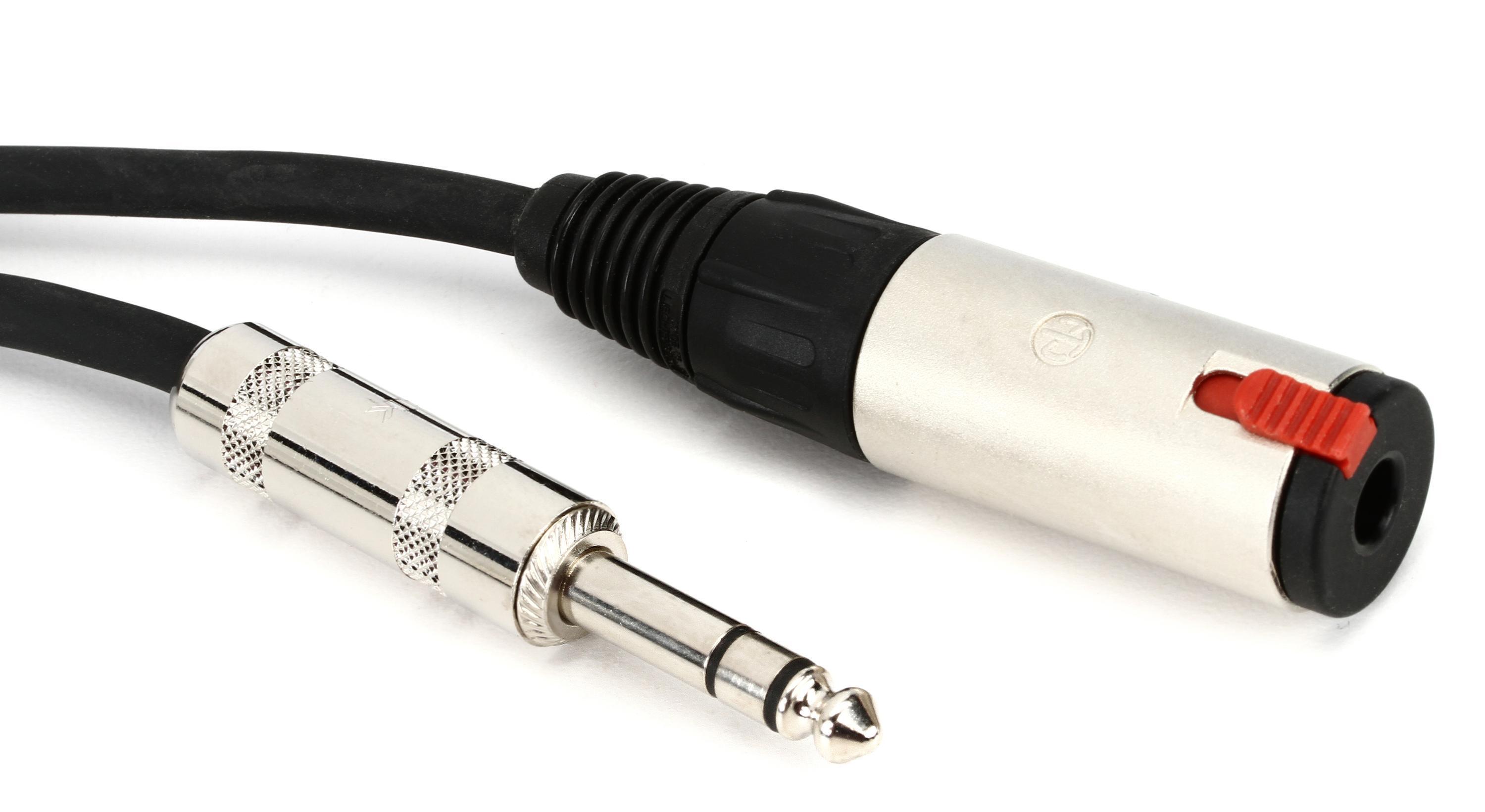 Photo of Pro Co BPBQBQF-5 Excellines Balanced Patch Cable - 1/4-inch TRS Female to 1/4-inch Male - 5 foot