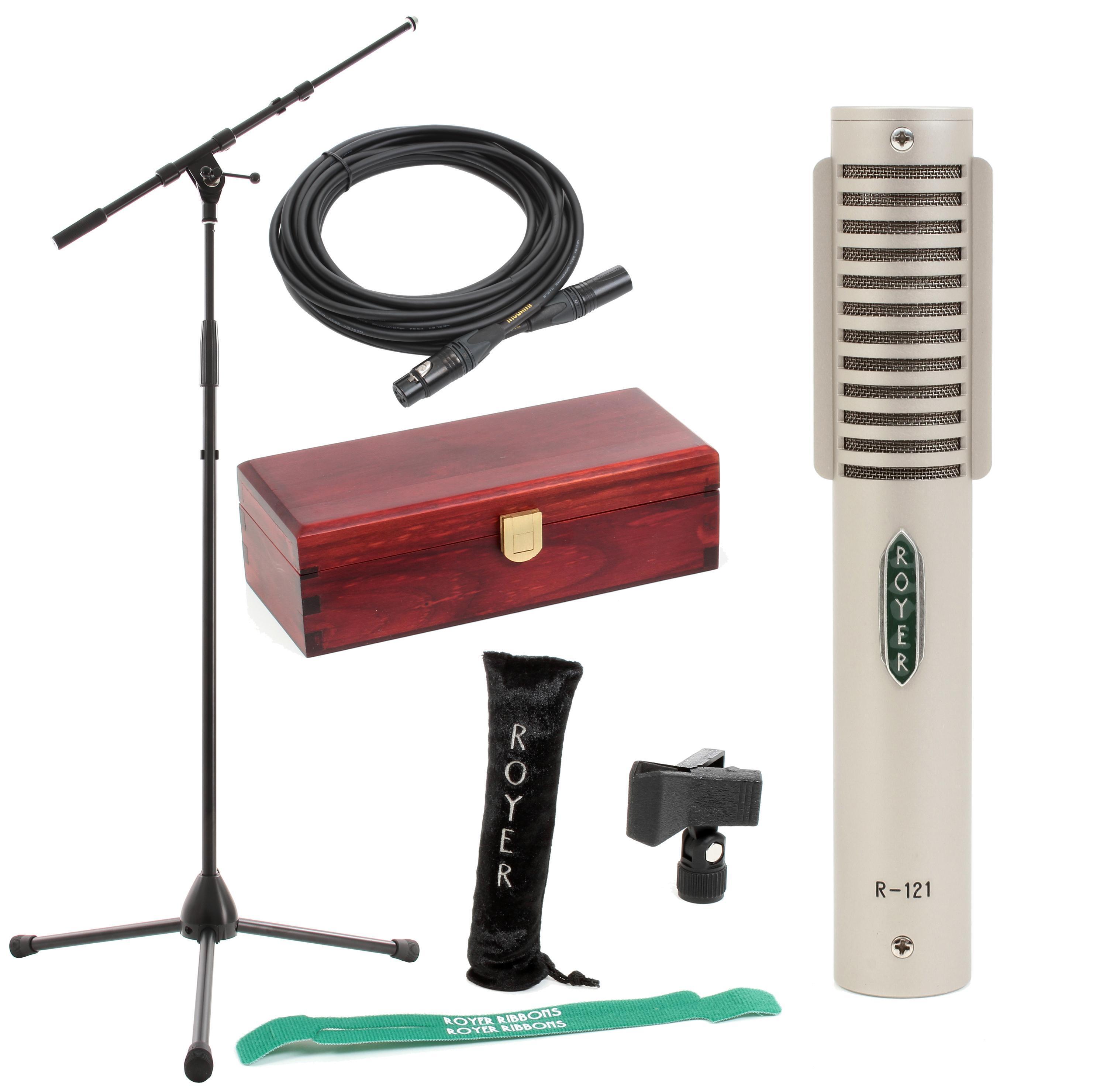 配信機器・PA機器・レコーディング機器 Royer Labs R-121 Royer R-121 Studio Ribbon Microphone Bundle with Stand and Cable