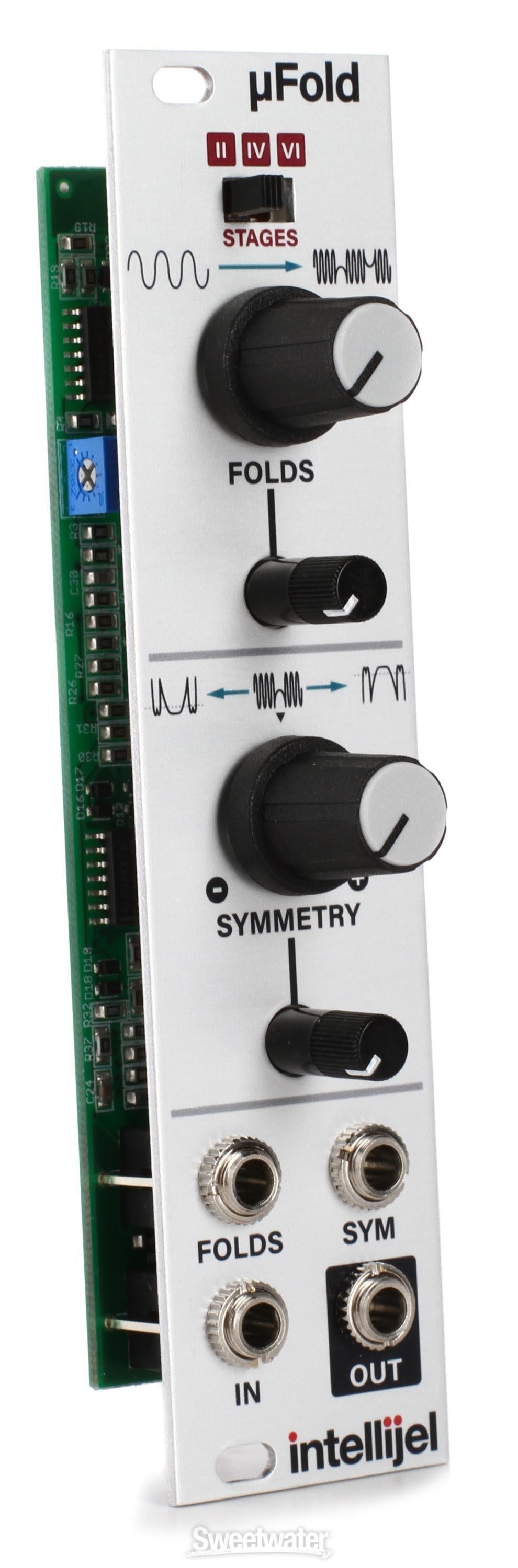 Intellijel uFold II ウェーブフォルダーモジュール Intellijel uFold II Eurorack Wave Folder for CV and Audio | Sweetwater