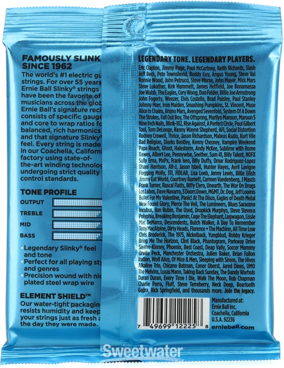 Ernie Ball 2225 Extra Slinky Electric Guitar Strings - .008-.038