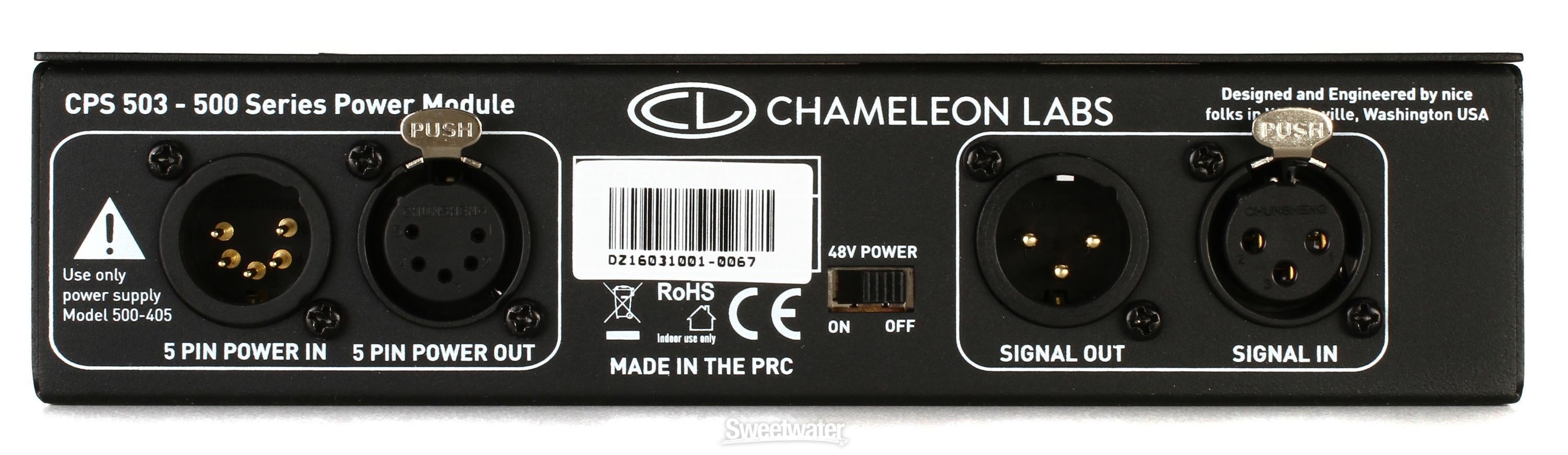 Chameleon Labs CPS503-SLV Single-slot 500 Series Powered Rack System |  Sweetwater