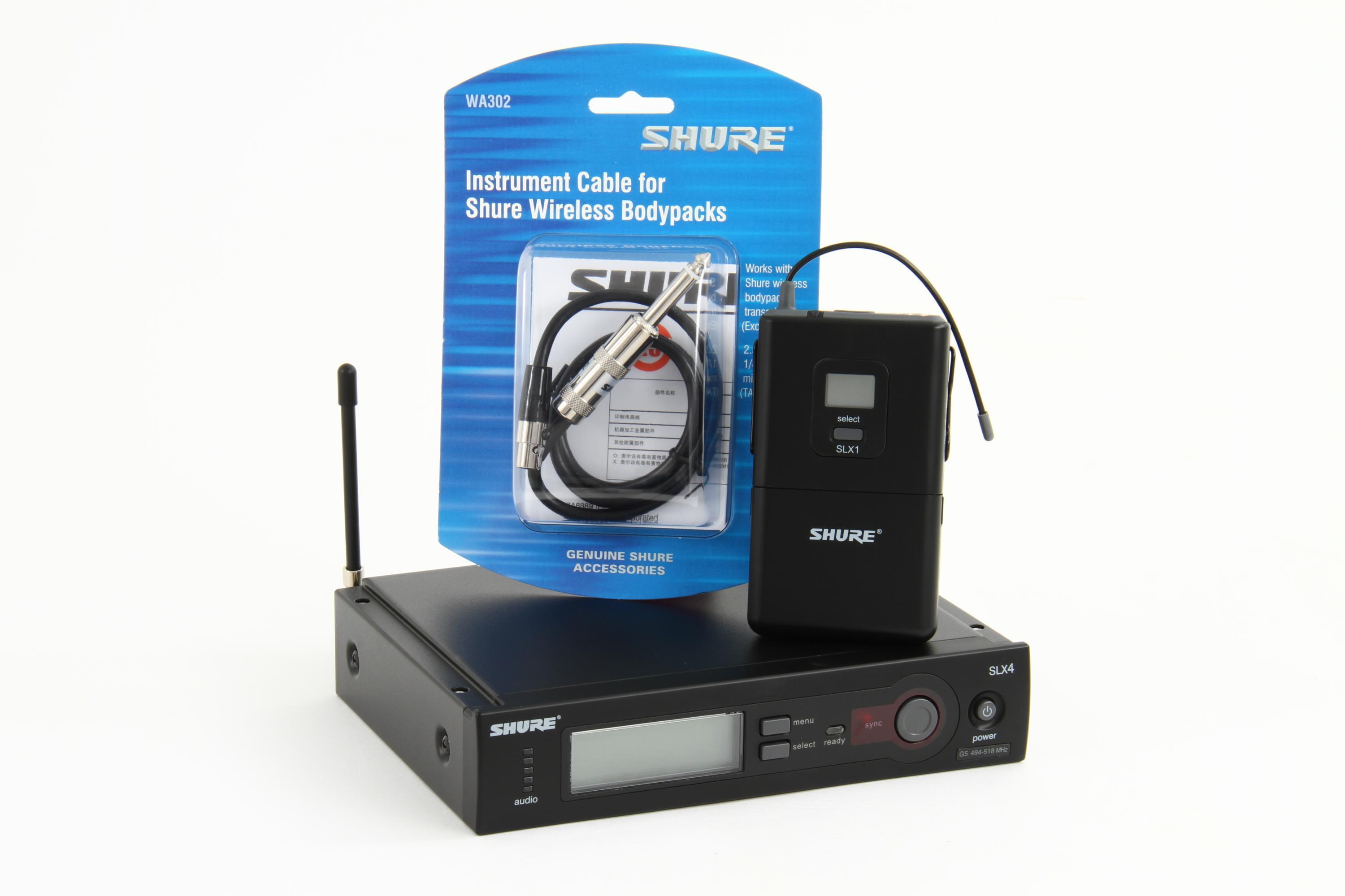 Shure SLX14 Instrument Wireless System G5 Band, 494518 MHz Sweetwater
