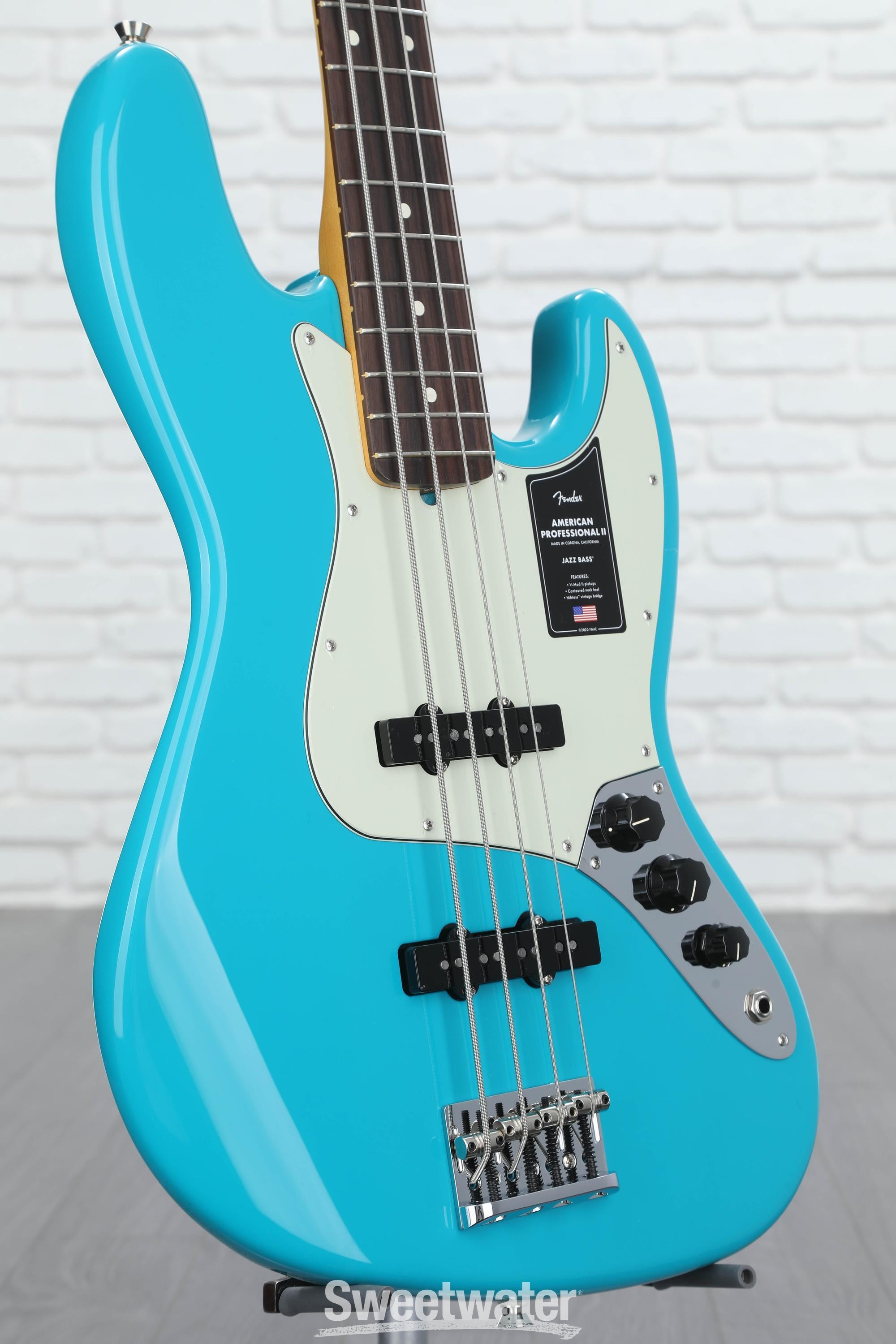 Fender American Professional II Jazz Bass - Miami Blue with