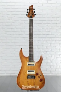 Schecter C-1 Exotic Spalted Maple Electric Guitar - Satin Natural Vintage Burst