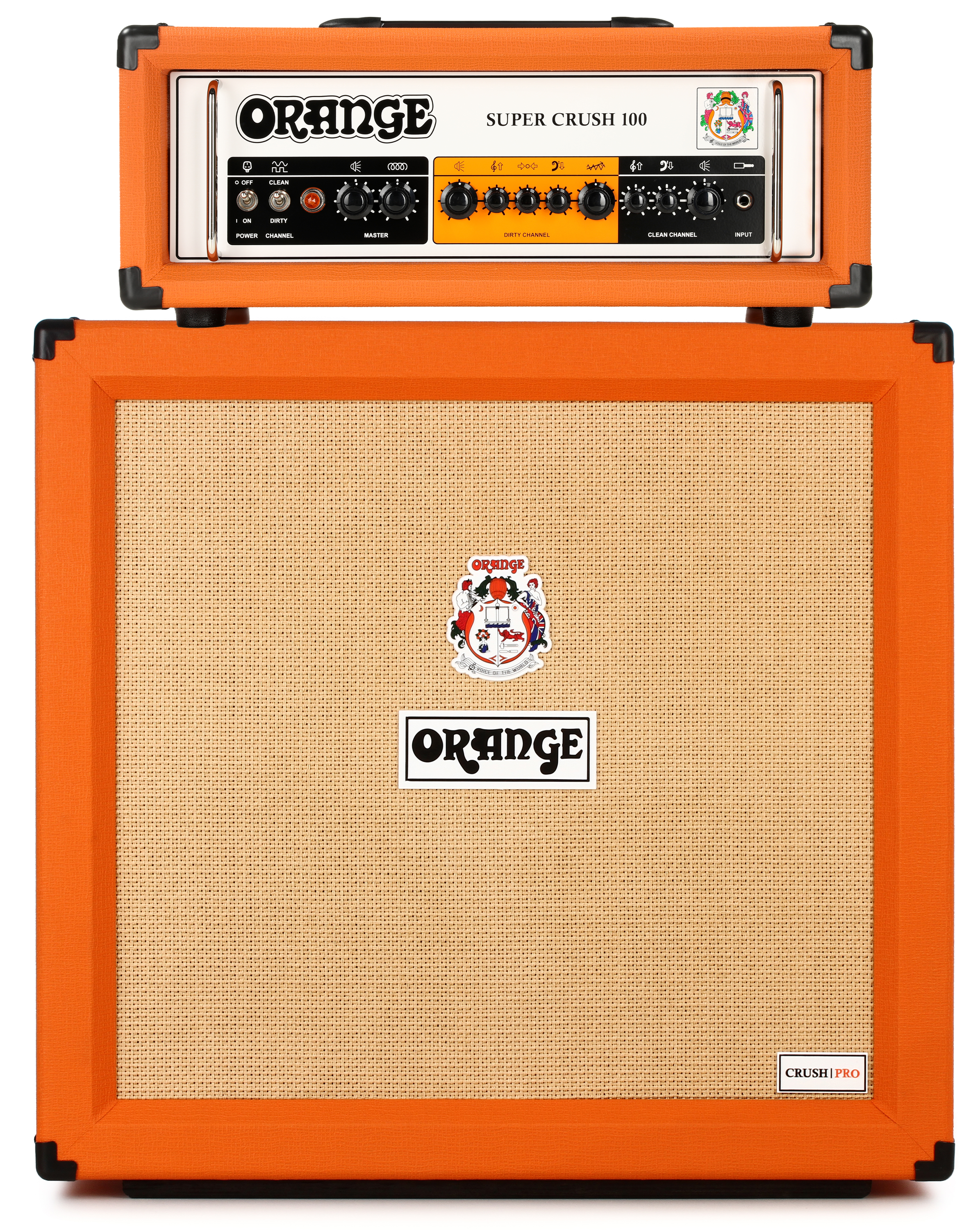 Orange Super Crush 100 - 100-watt Solid-state Head with 240