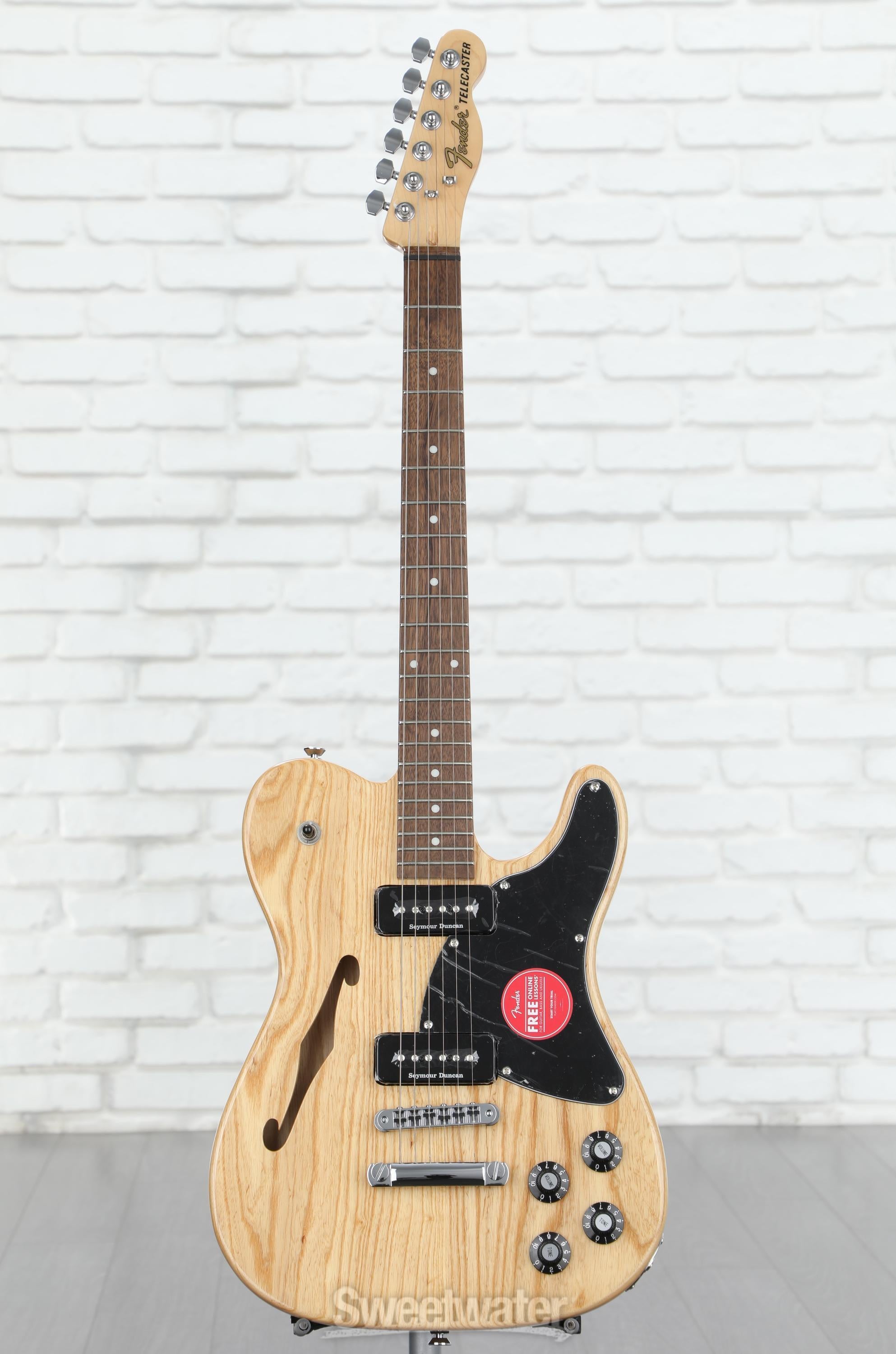 Fender Jim Adkins JA-90 Telecaster Thinline Semi-hollowbody Electric Guitar  - Natural with Indian Laurel Fingerboard