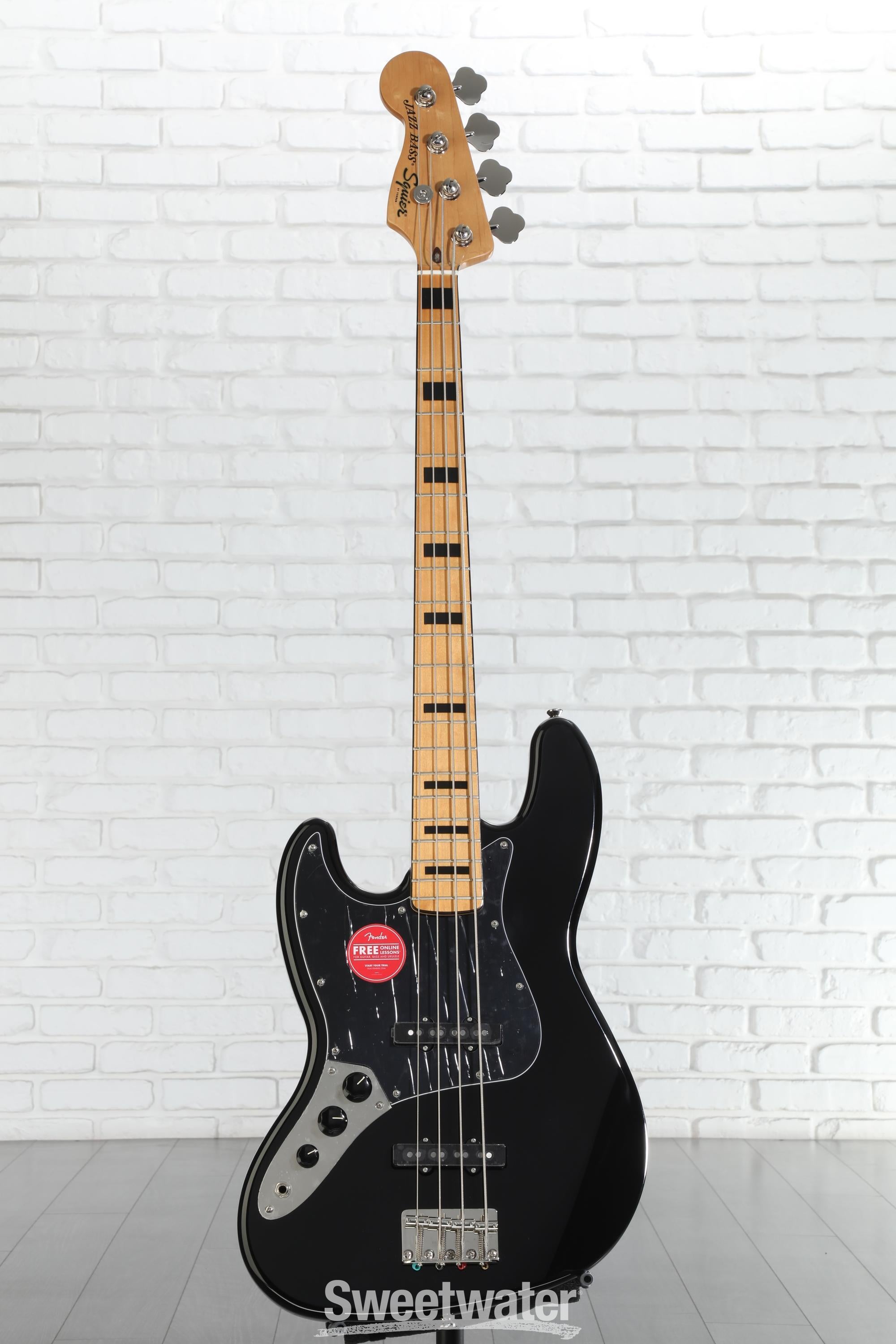 Squier Classic Vibe '70s Jazz Bass, Left-handed - Black | Sweetwater