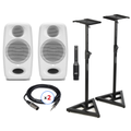 Photo of IK Multimedia iLoud Micro Monitor Pro Pair with Stands and Cables - White