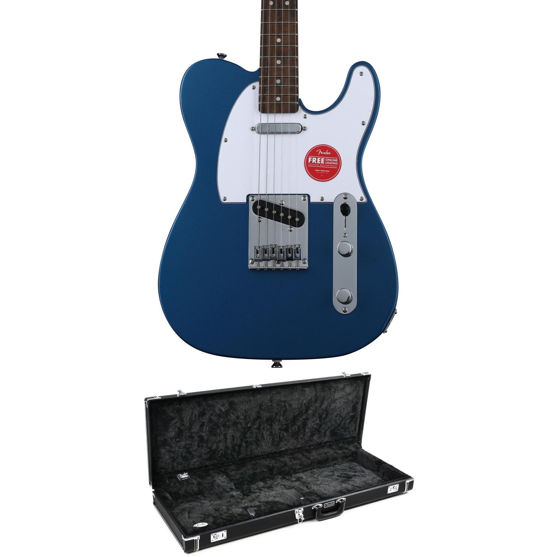 Squier Affinity Series Telecaster Electric Guitar with Hard Case - Lake  Placid Blue with Laurel Fingerboard