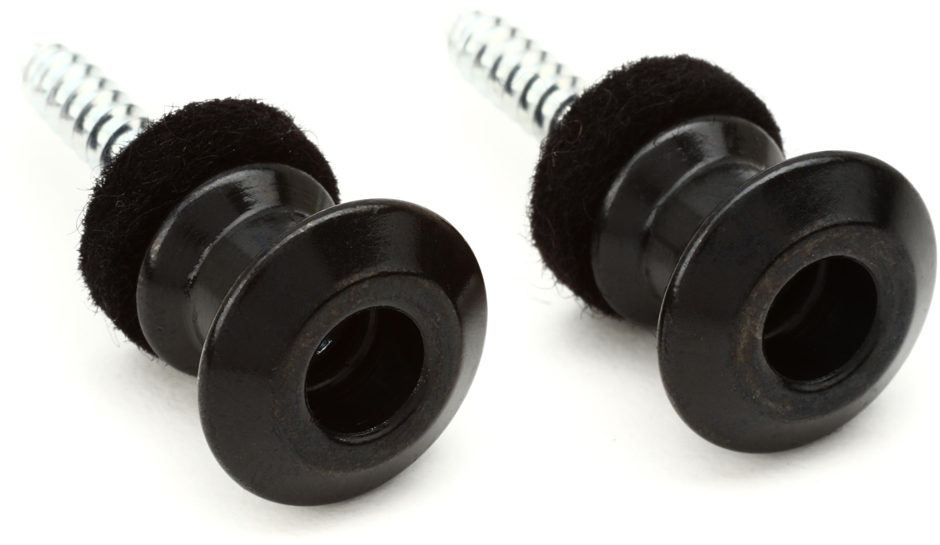 Photo of Dunlop Straplok Dual Design Strap Button Set - Black