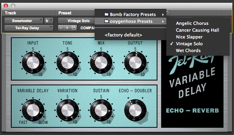 Avid Tel-Ray Variable Delay Plug-in