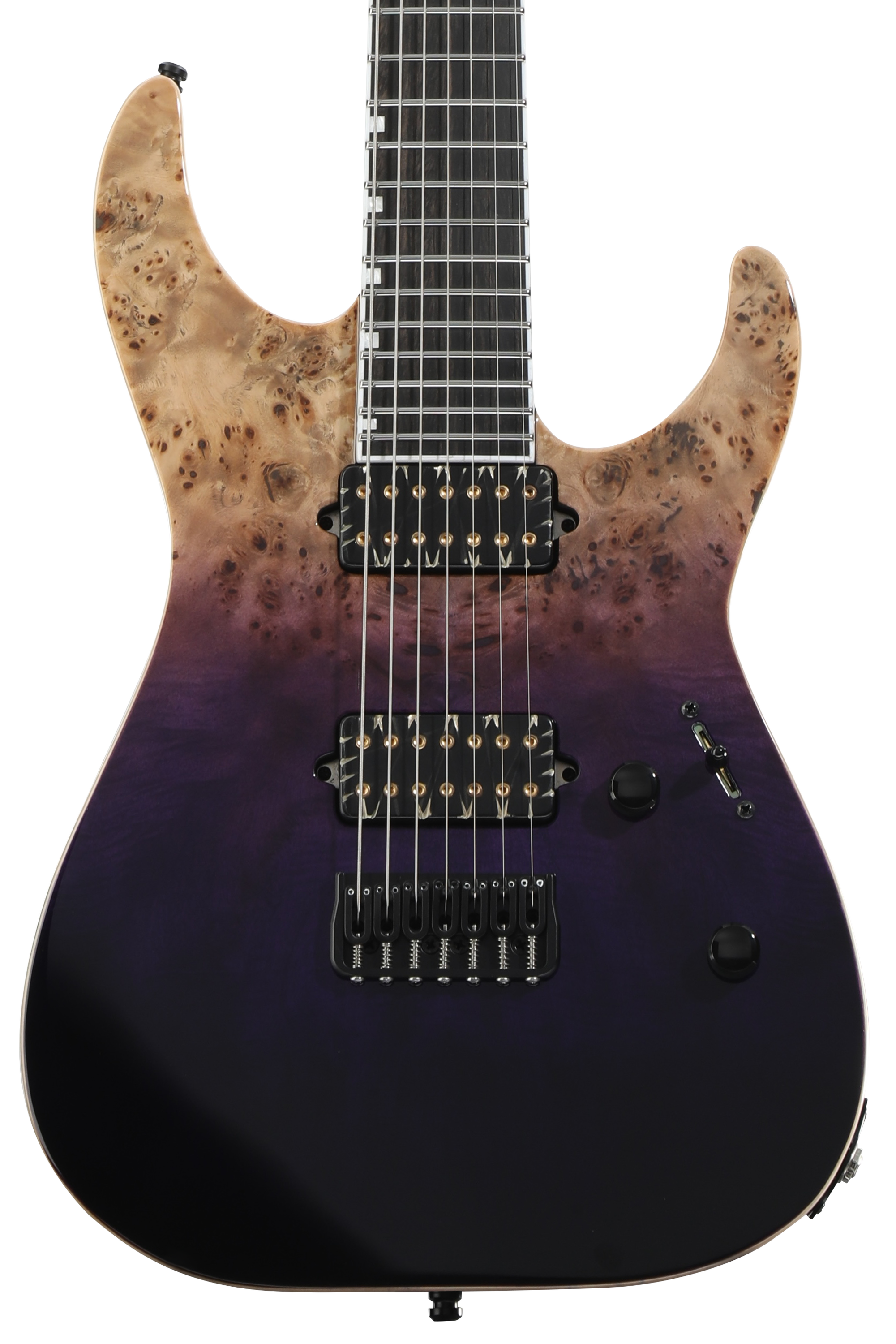 ESP E-II M-II 7 NT Electric Guitar - Purple Natural Fade | Sweetwater
