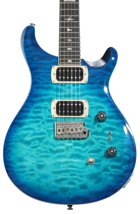 PRS SE Custom 24-08 Quilt Electric Guitar - Lake Blue | Sweetwater