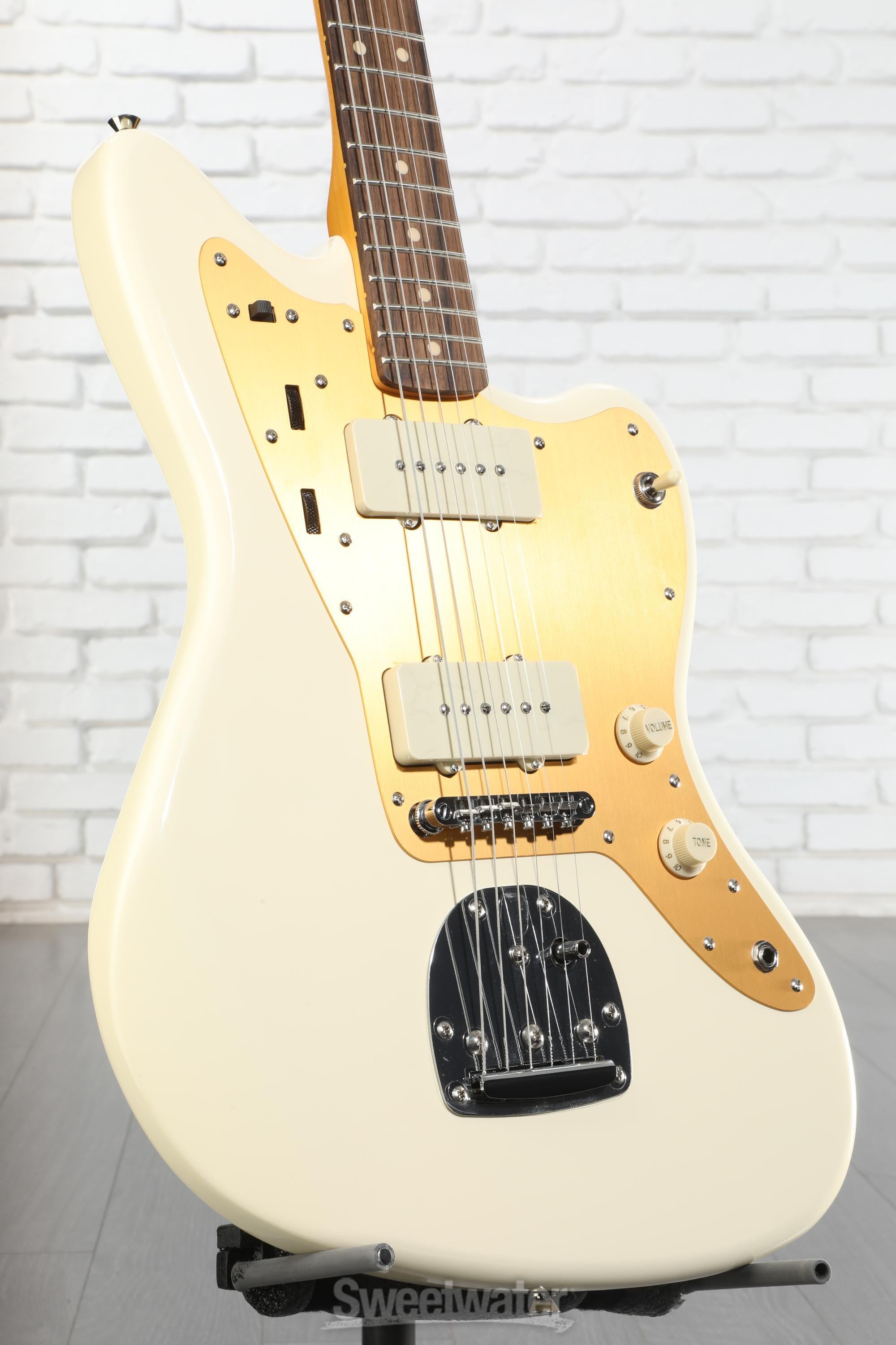 Squier J Mascis Signature Jazzmaster - Vintage White with Indian
