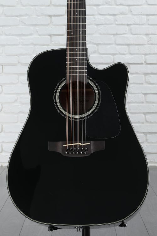 Takamine GD30CE-12, 12-String Acoustic-Electric Guitar - Black