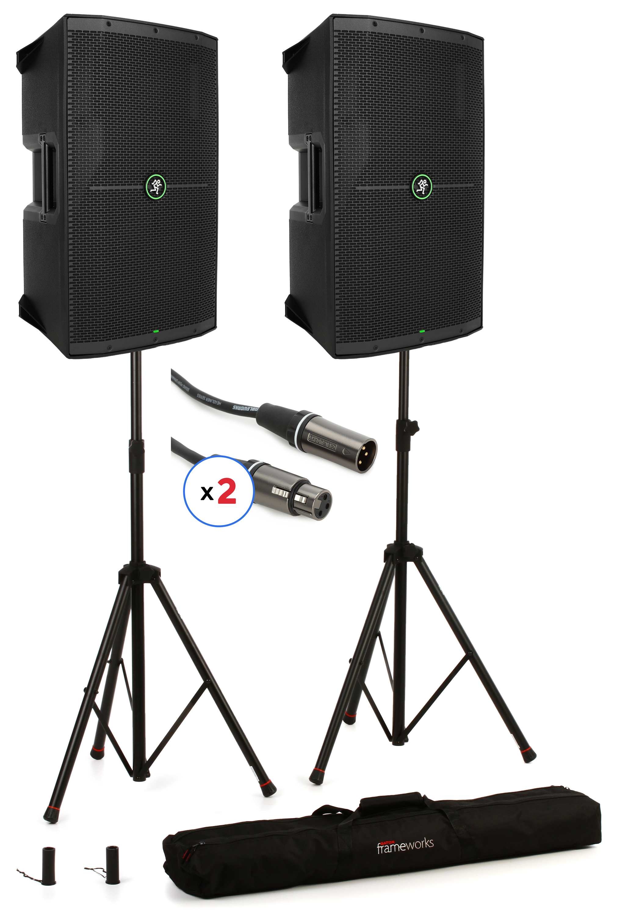 Mackie Thump212 1,400-watt 12-inch Powered Speaker Pair - Deluxe Bundle