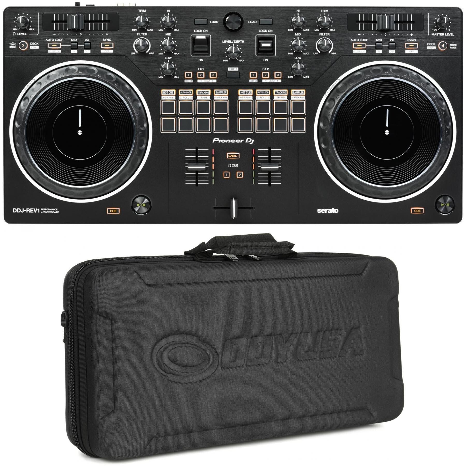Pioneer DJ DDJ-REV1 2-deck Serato DJ Controller with Carry Case 