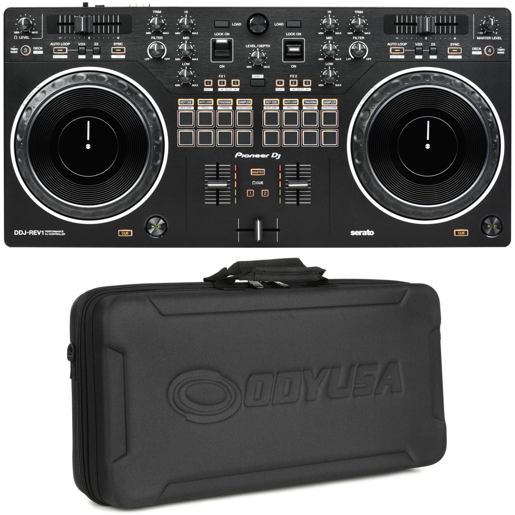 Pioneer DJ DDJ-REV1 2-deck Serato DJ Controller with Carry Case