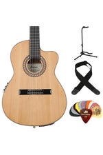 Photo of Ibanez GA34STCE Acoustic-Electric Guitar Essentials Bundle - Natural High Gloss