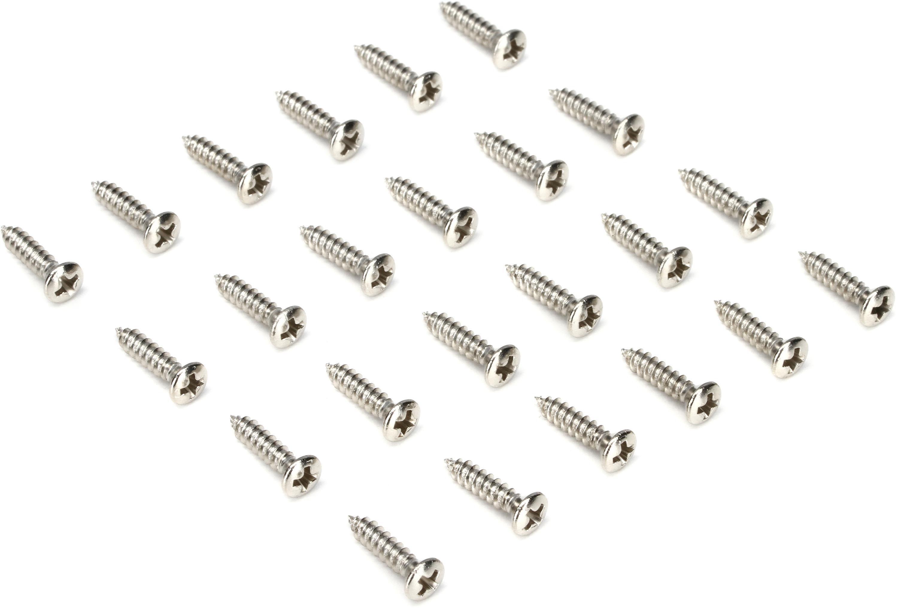 Photo of Fender Pickguard/Control Plate Mounting Screws - Chrome (Set of 24)