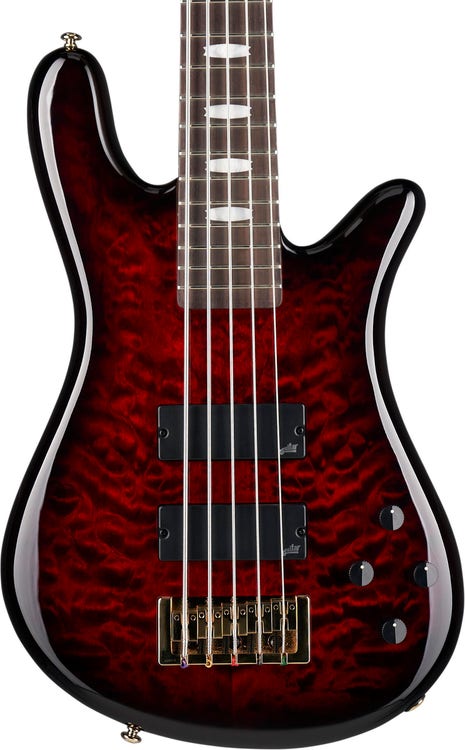 Spector Icon NS-5 5-string Electric Bass Guitar - Black Cherry Gloss
