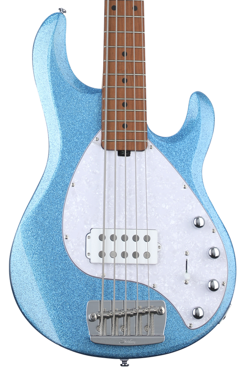 Sterling By Music Man StingRay RAY35 Bass Guitar - Blue Sparkle | Sweetwater