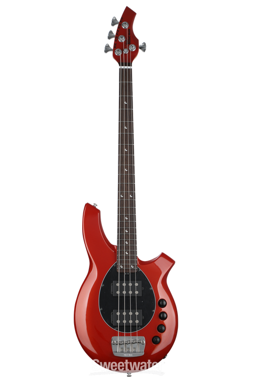 Ernie Ball Music Man Bongo 4HH Electric Bass Guitar - Blood Orange