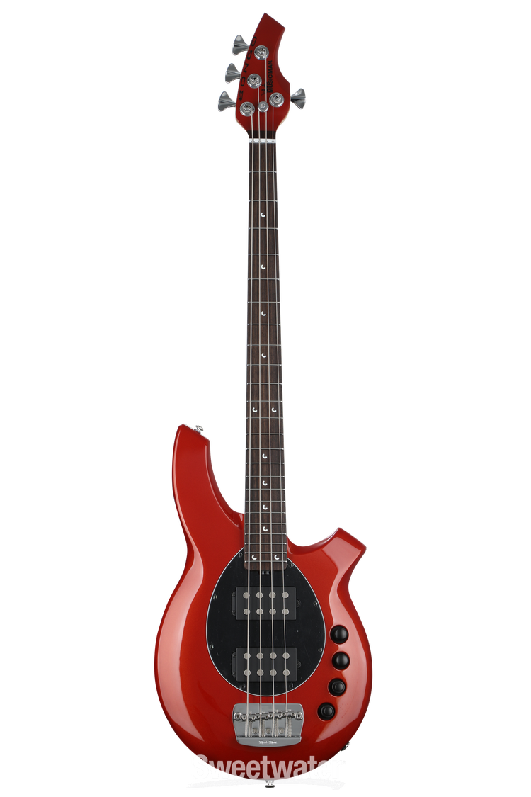 Ernie Ball Music Man Bongo 4HH Electric Bass Guitar - Blood Orange