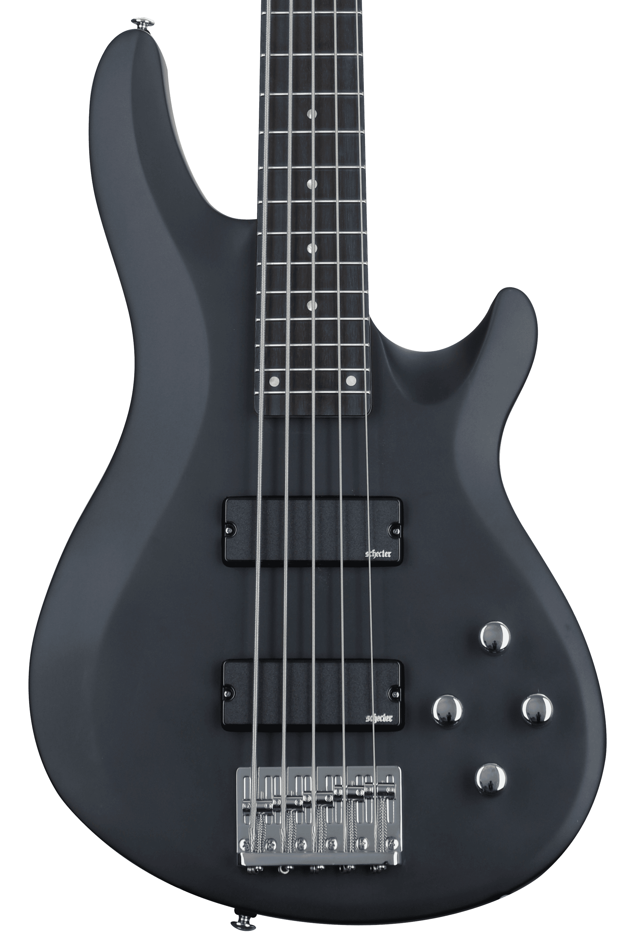 Schecter C-5 Deluxe Bass Guitar - Satin Black | Sweetwater