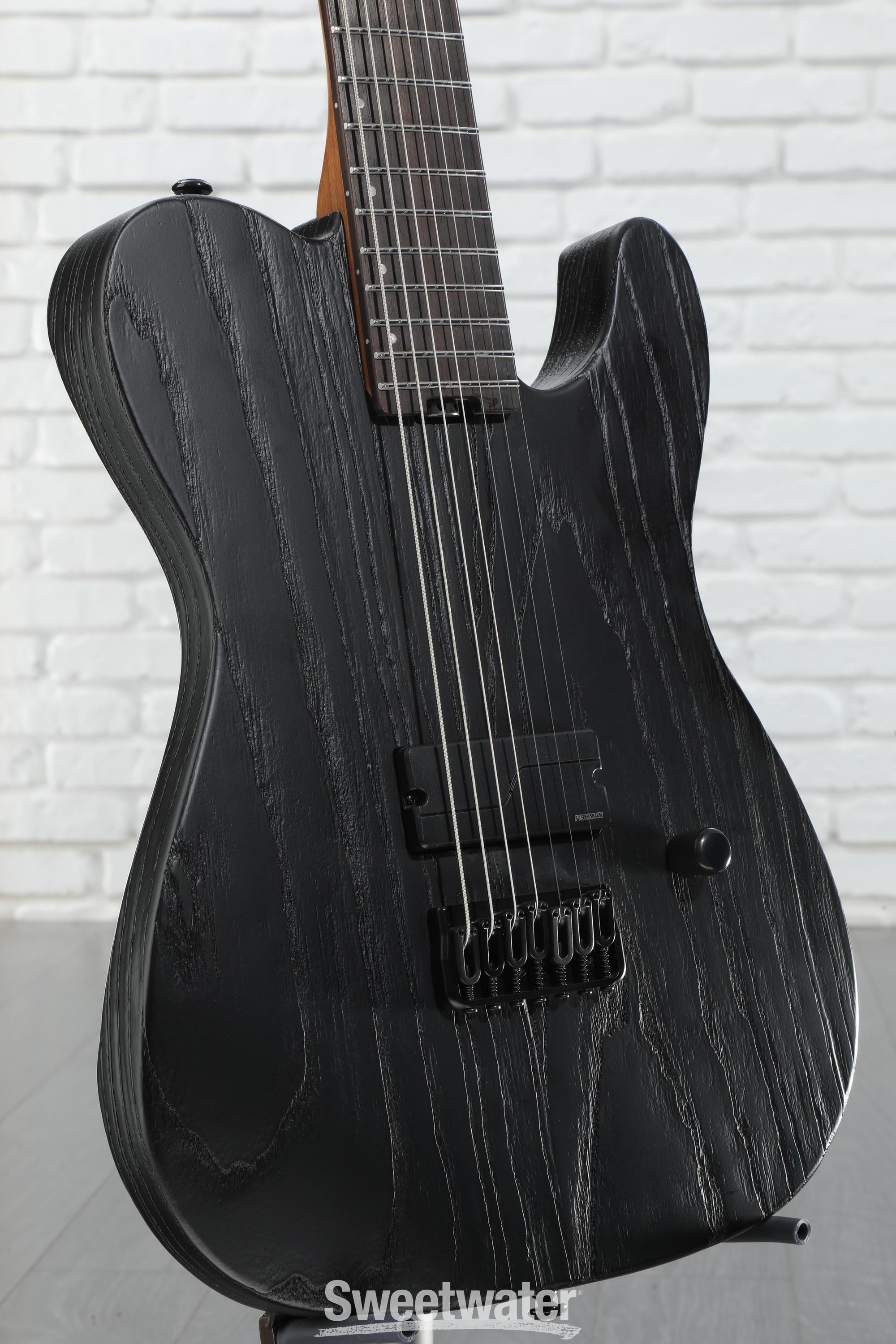 ESP LTD TE-1007B 7-string Baritone Electric Guitar - Black ESP LTD TE-1007B 7-string Baritone Electric Guitar - Black