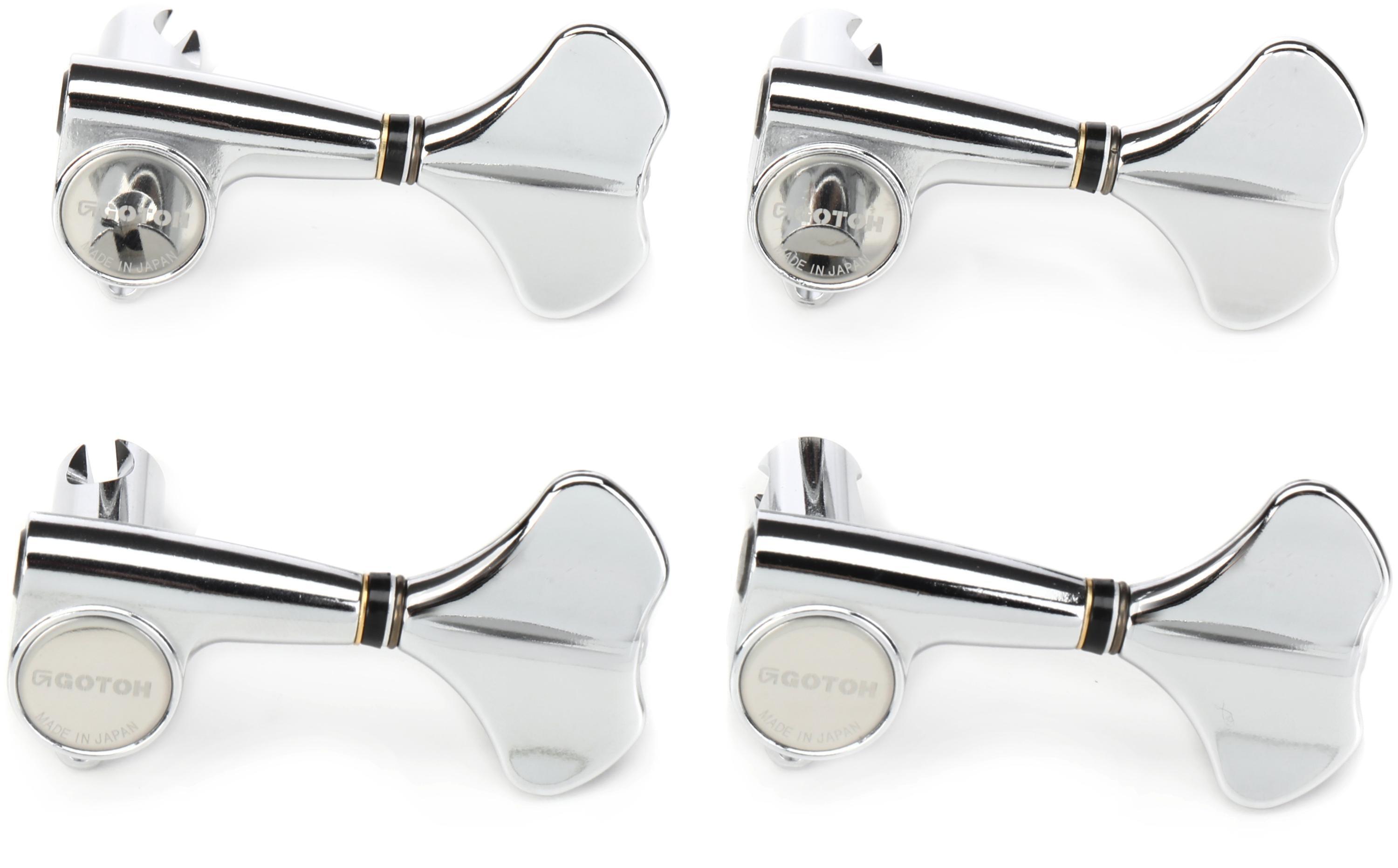 Photo of Gotoh GB707 Bass Tuners - 4 In-line Right-handed, Chrome
