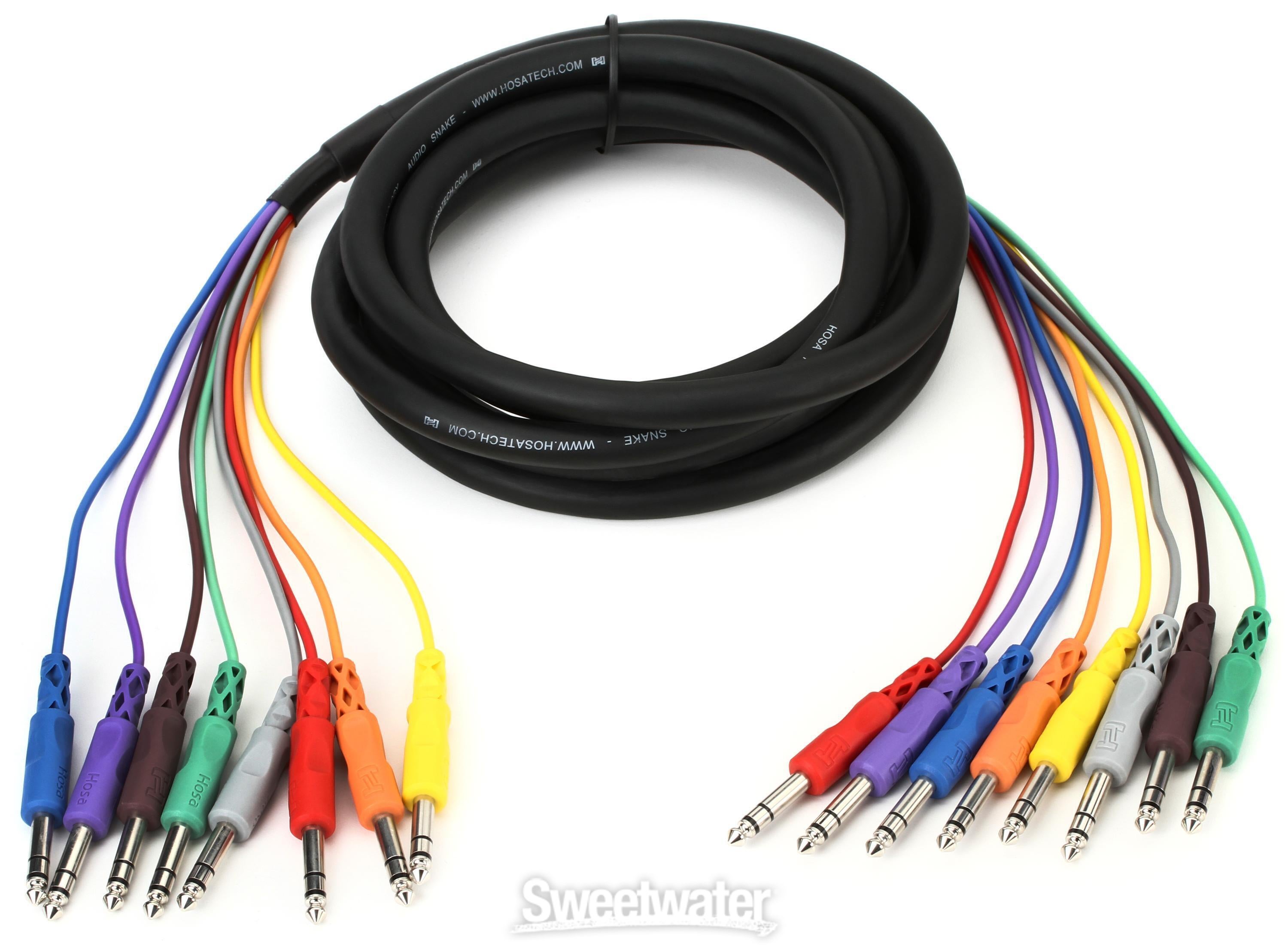 Hosa CSS-804 8-channel 1/4-inch TRS Male Snake - 13.2 foot