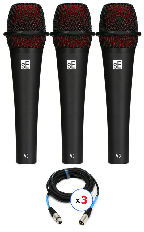 sE Electronics V3 Cardioid Dynamic Vocal Microphone and XLR