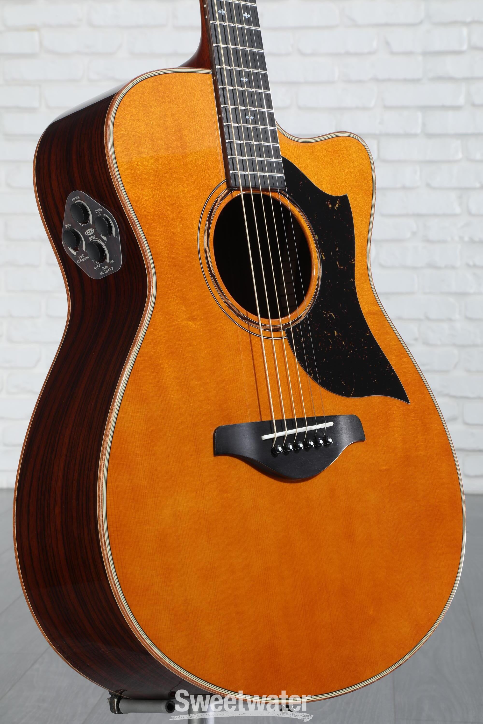 Yamaha AC5R ARE Concert Cutaway Acoustic-electric Guitar - Vintage Natural  | Sweetwater