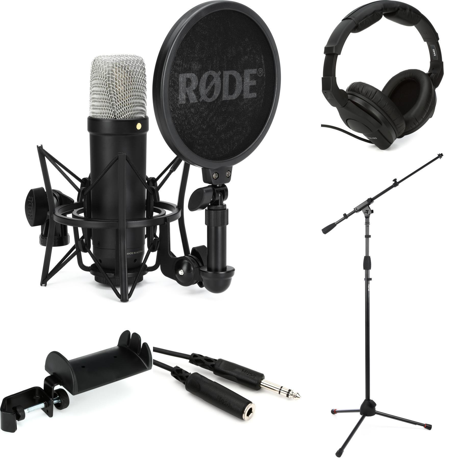 Rode nt1a mic + shockmount shops + xlr cable