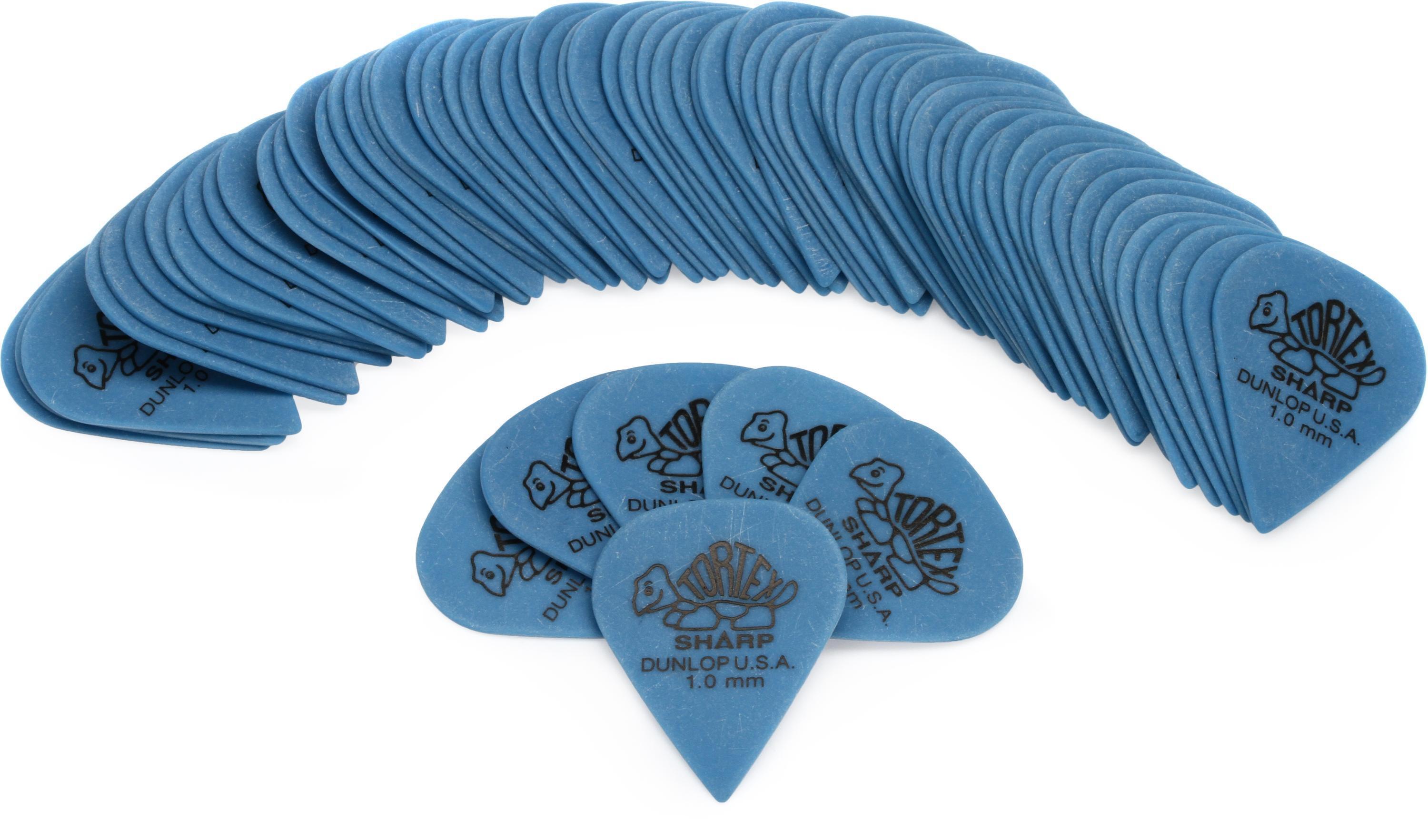 Photo of Dunlop Tortex Sharp Guitar Picks - 1.00mm Blue (72-pack)