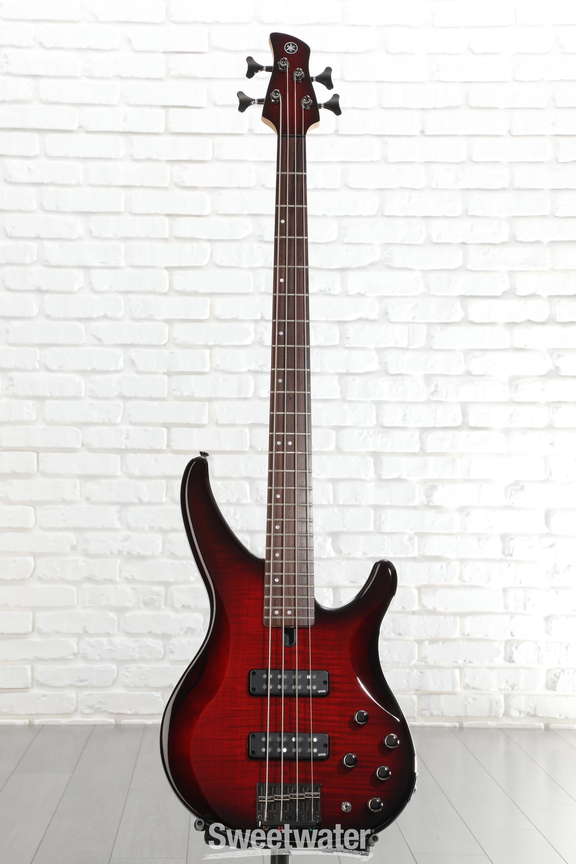 Yamaha TRBX604FM 4-string Bass Guitar - Dark Red Burst | Sweetwater