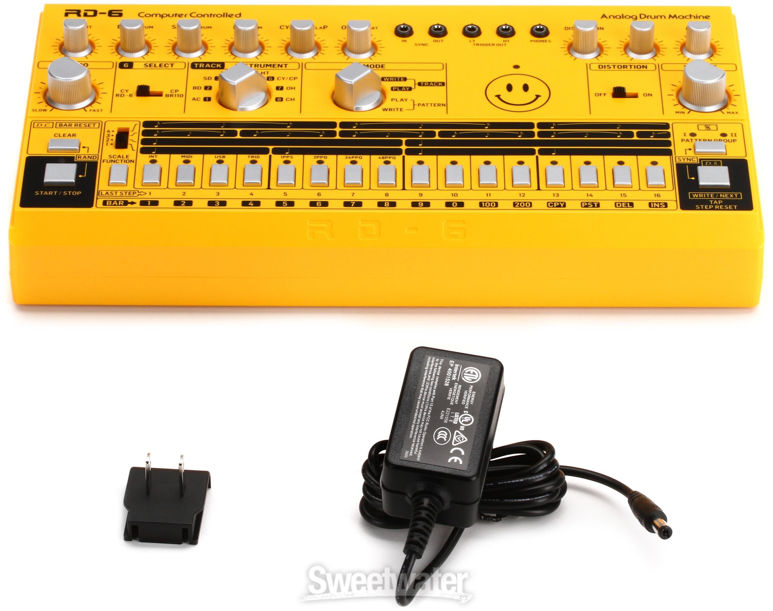 Behringer RD-6-AM Analog Drum Machine - Yellow | Sweetwater